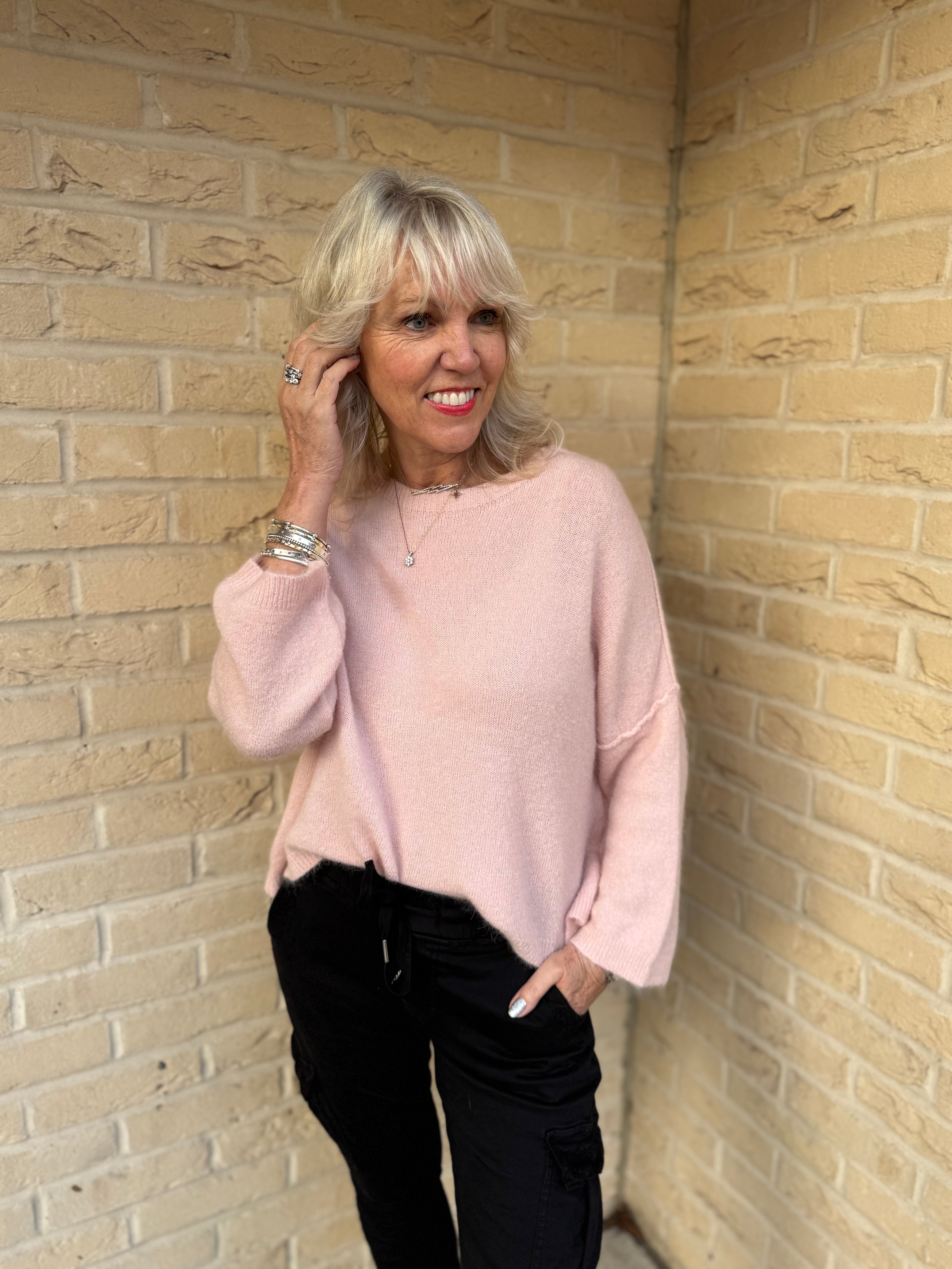Alpaca Jumper in Soft Pink