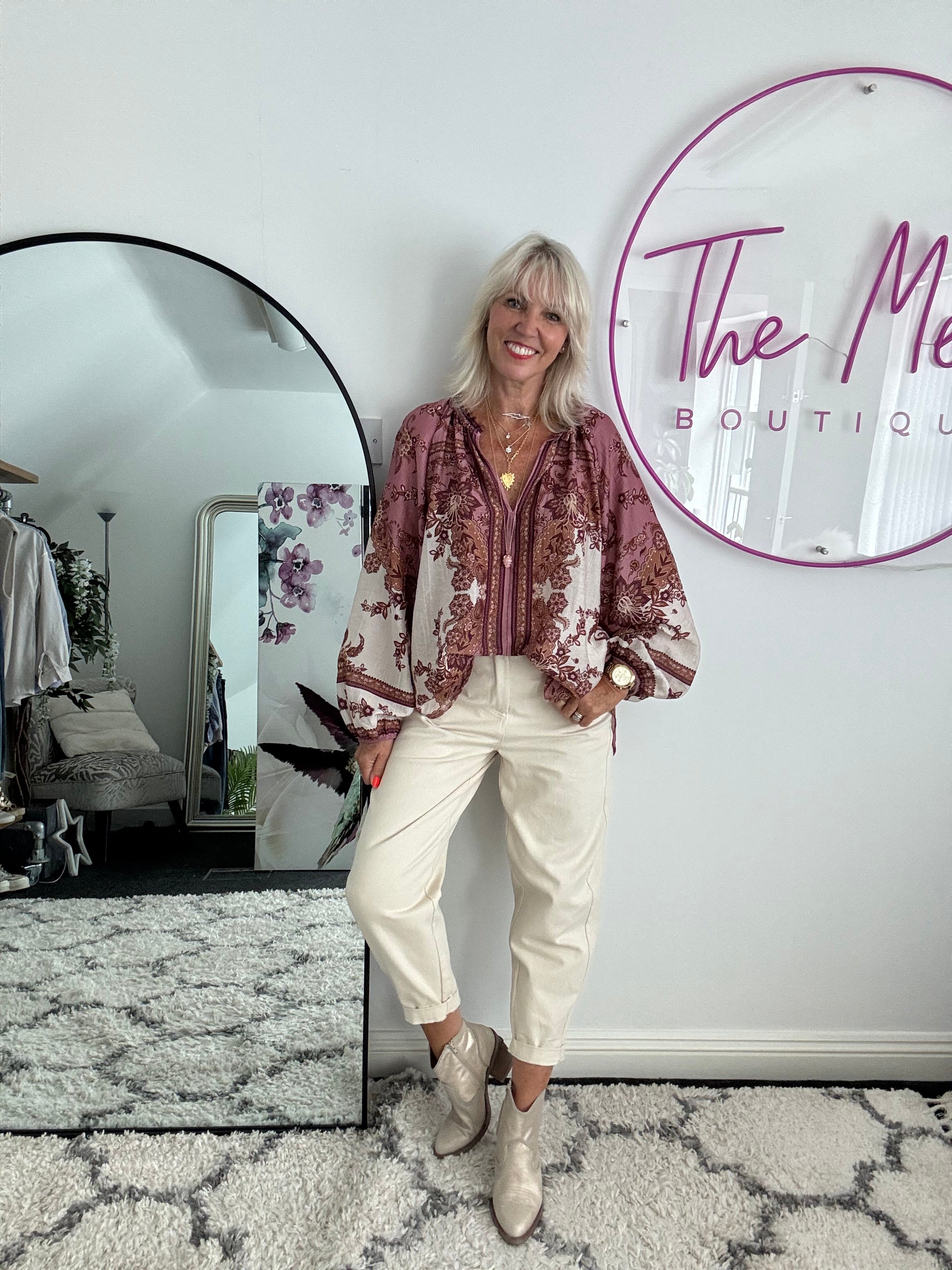 Designer Silky Paisley Blouse