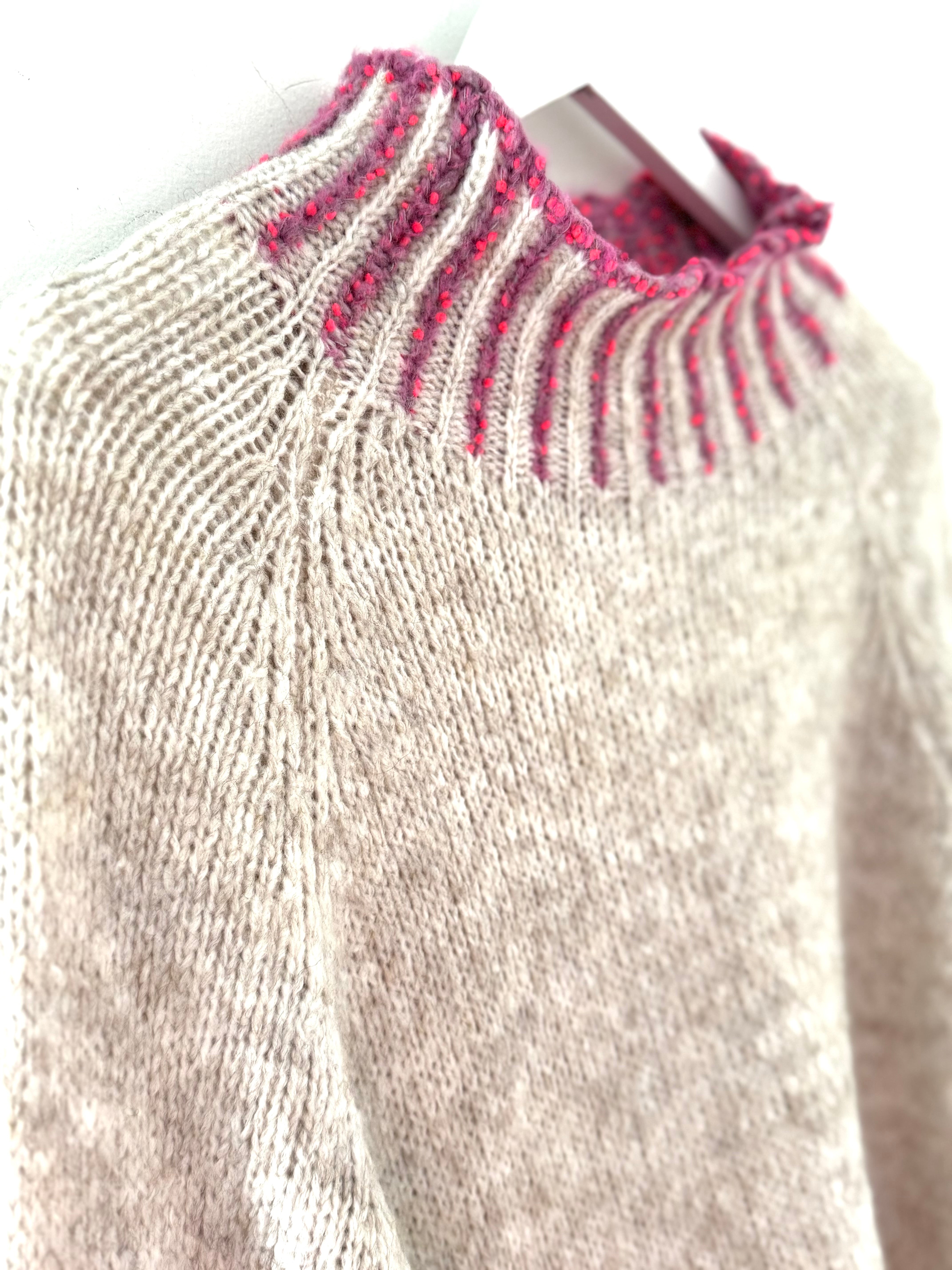 Stunning Funnel Neck Jumper in Stone