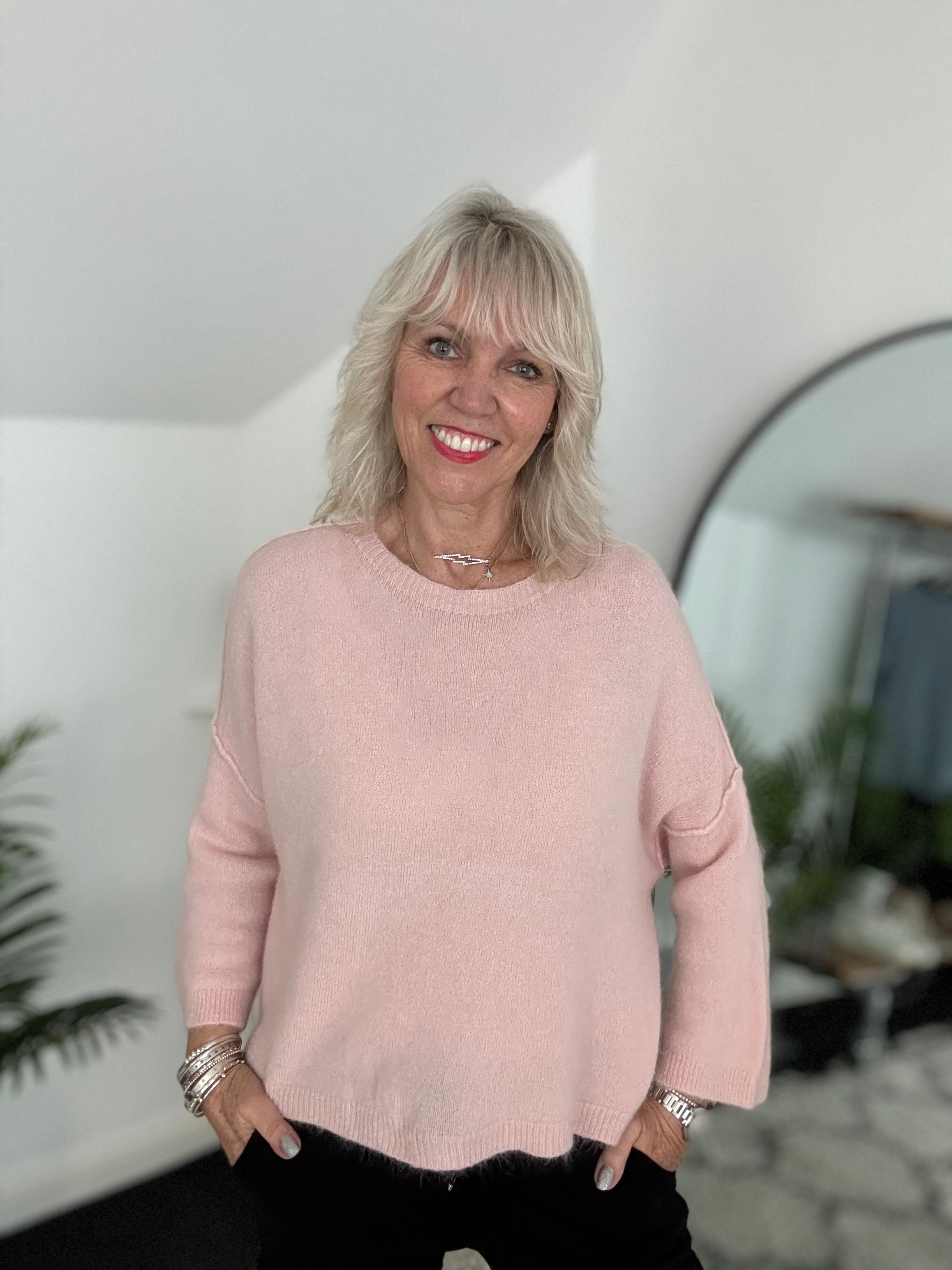 Alpaca Jumper in Soft Pink