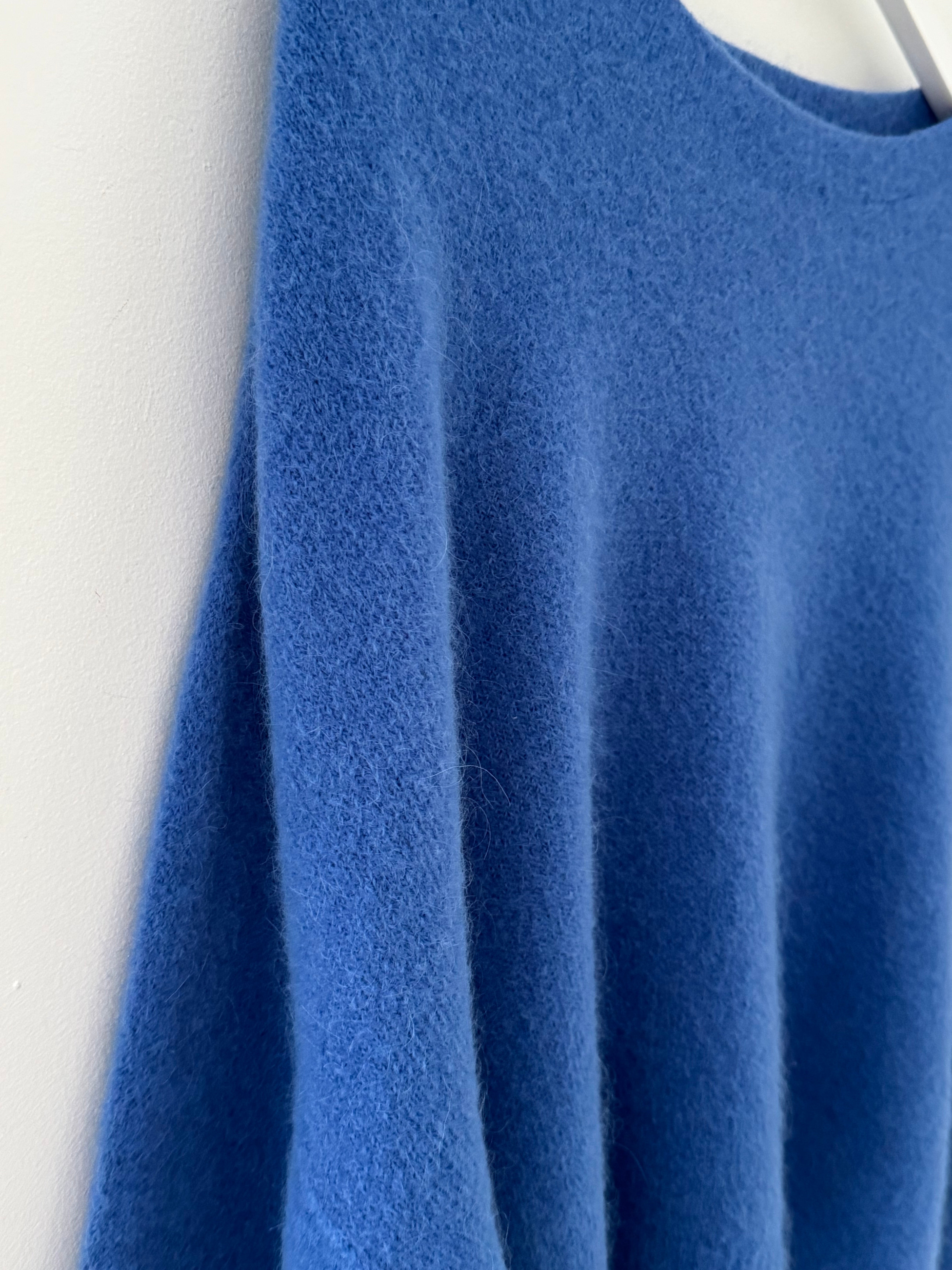 Luxe Slouchy Alpaca Jumper in Cornflower
