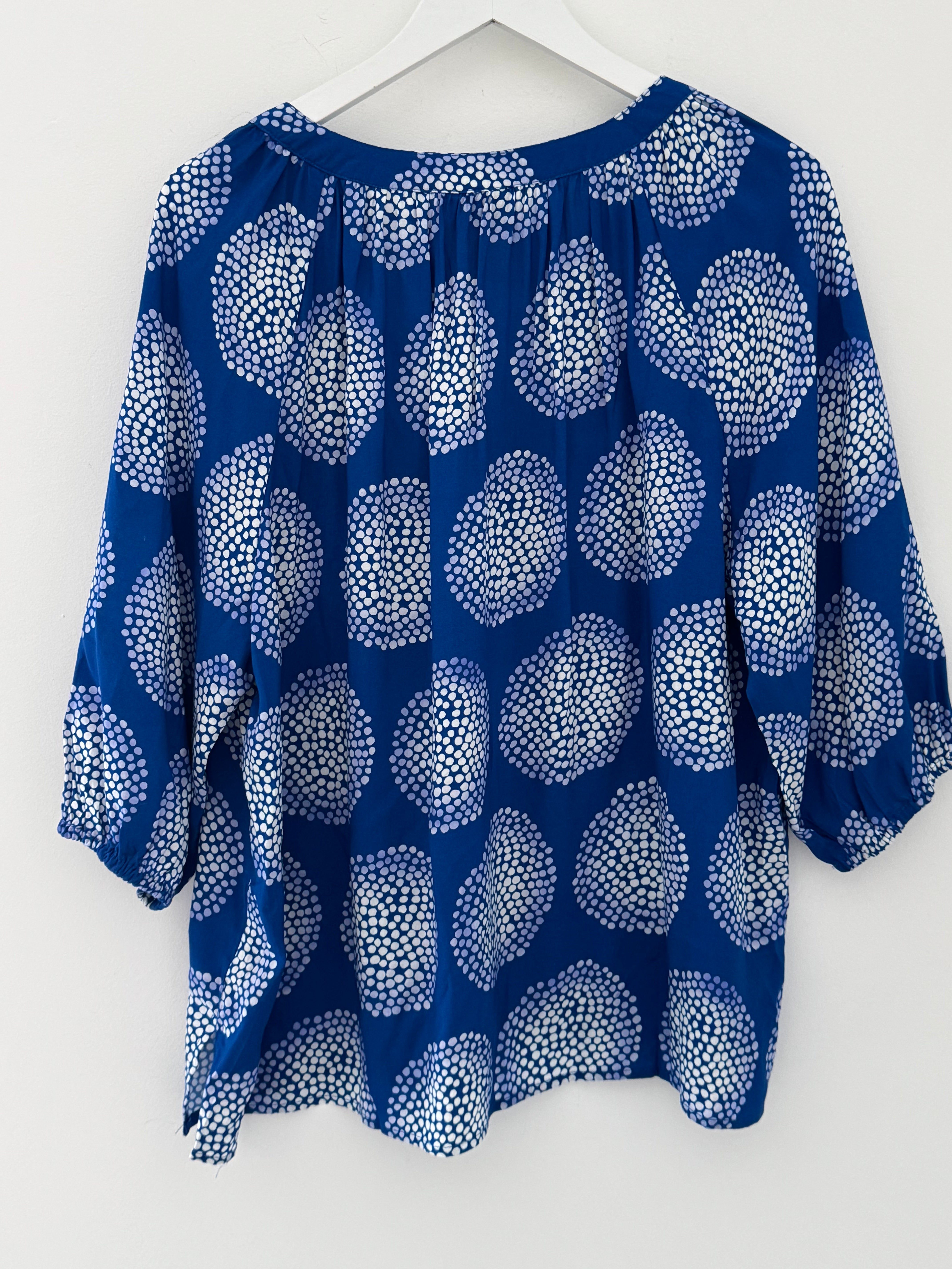 Circle Dots Blouse in Blue