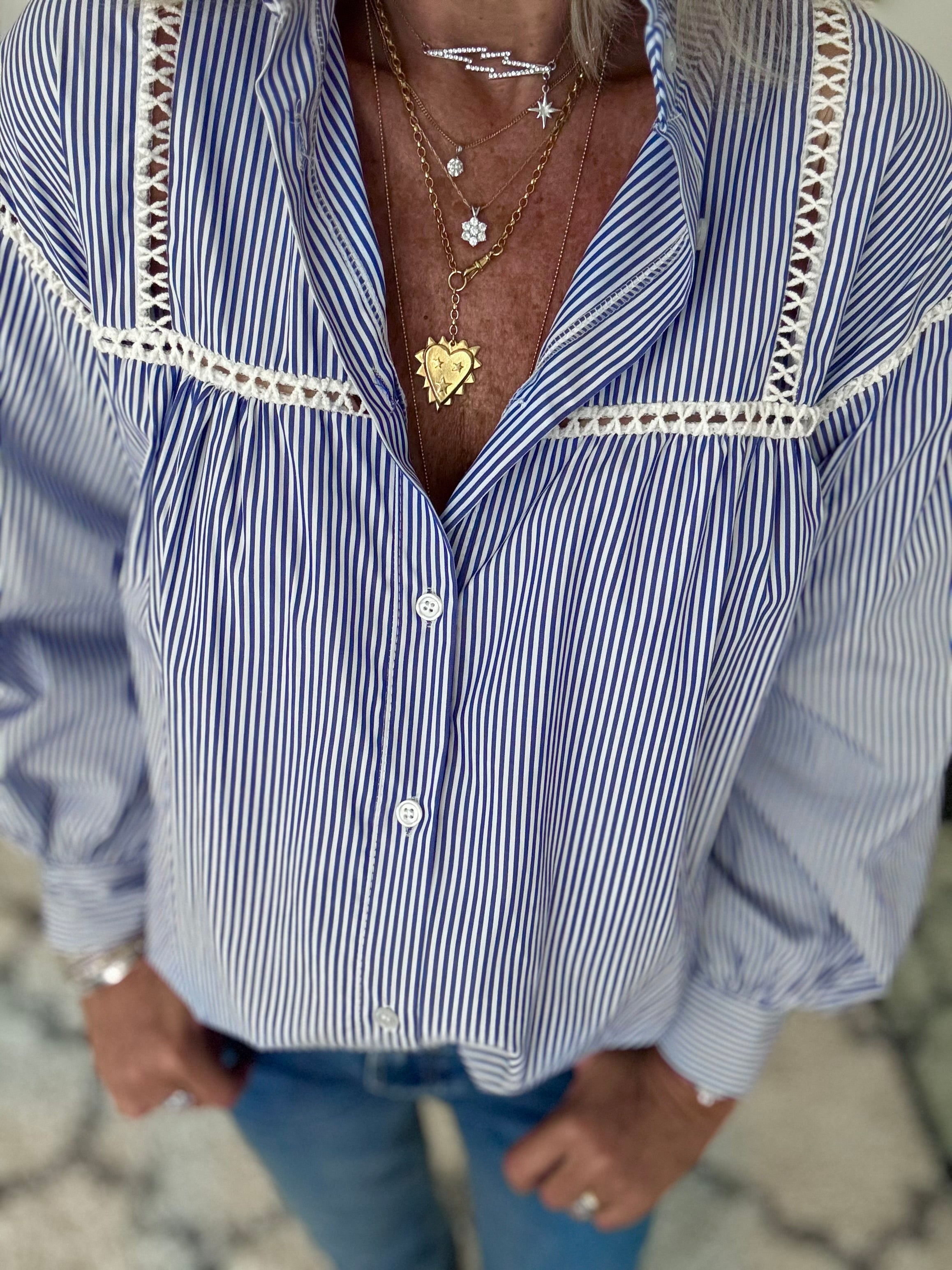 Crisp Blue & White Stripe Shirt