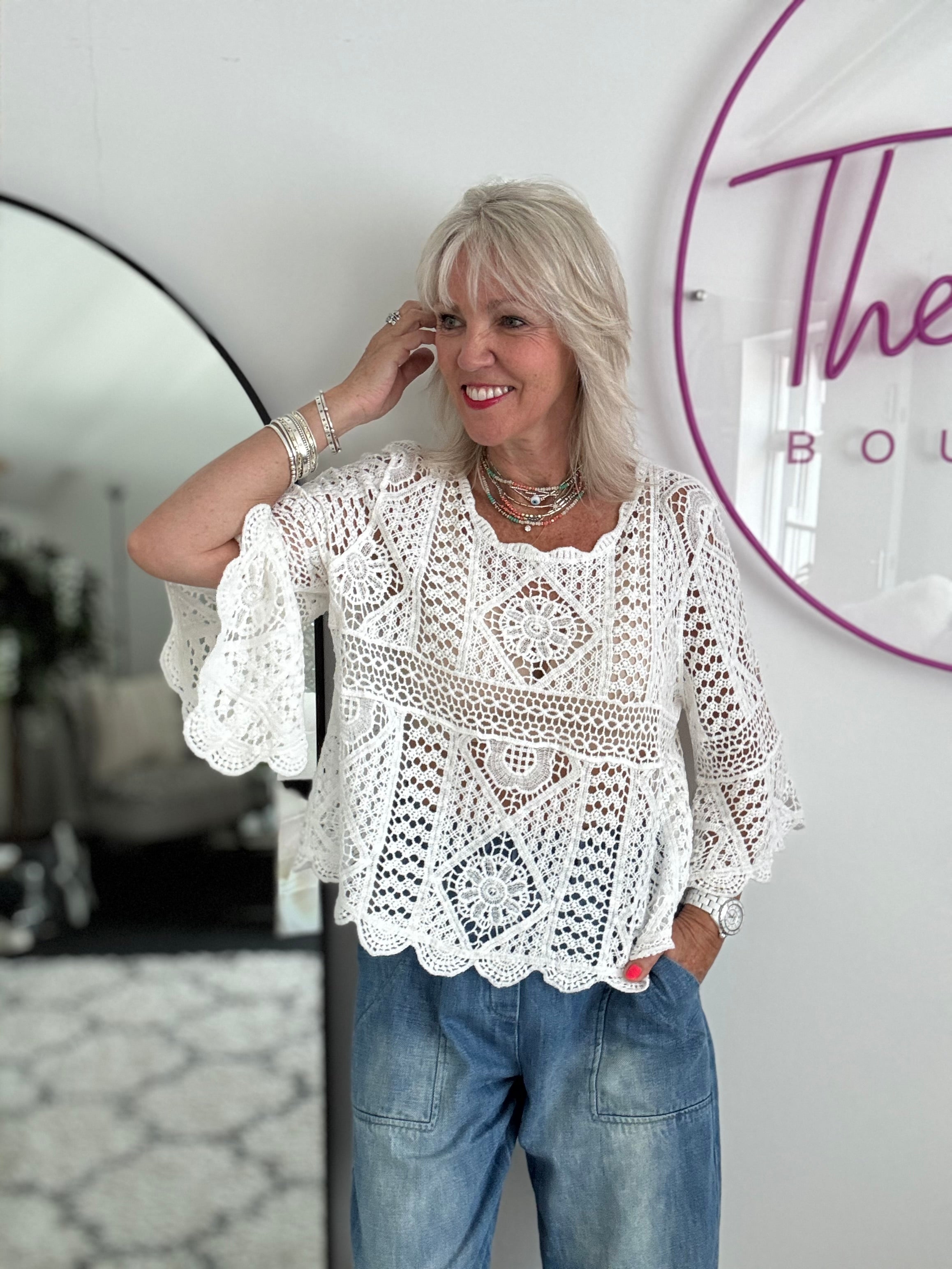Crochet Knit in Ivory