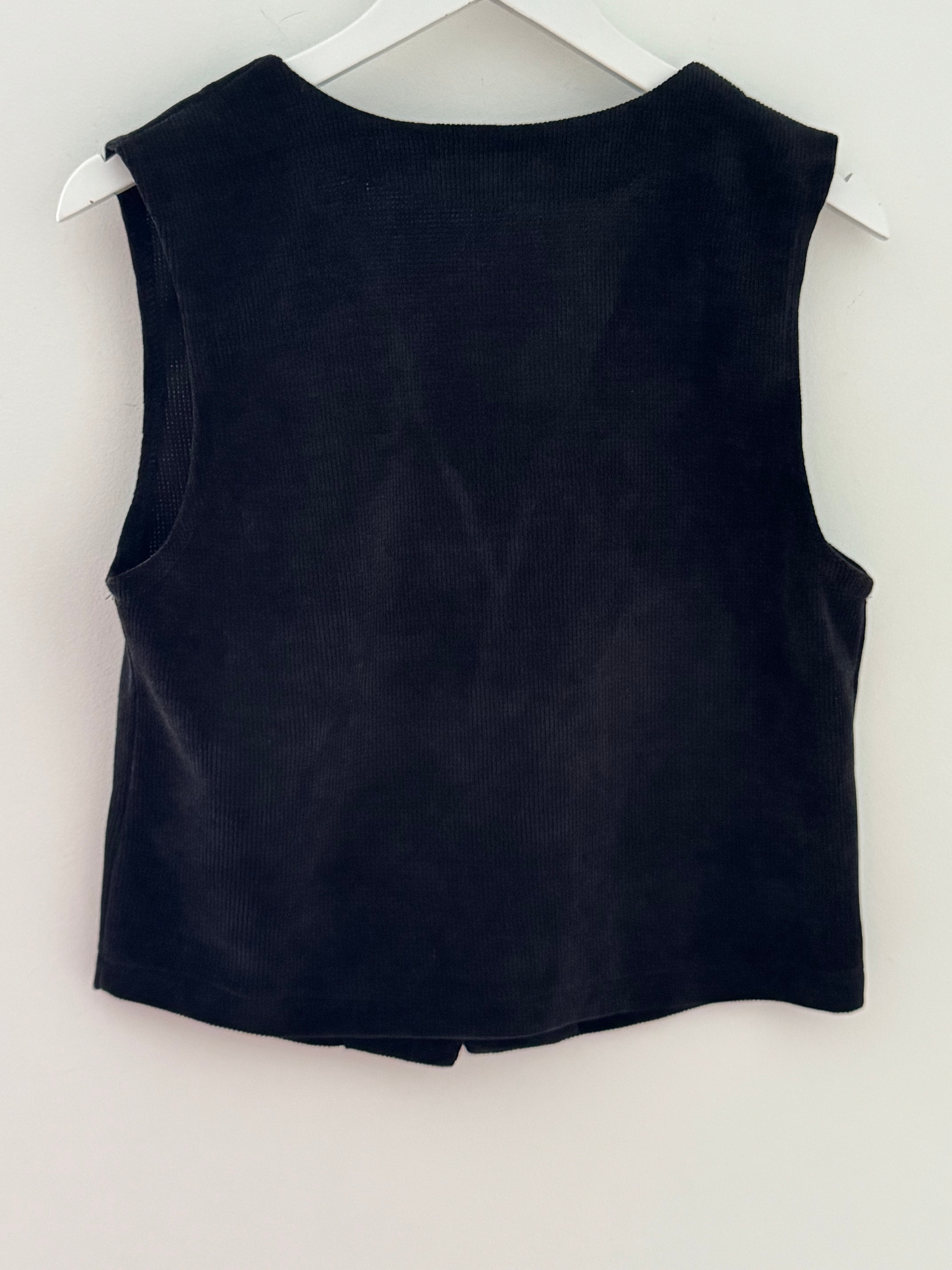 Chenille Waistcoat in Black