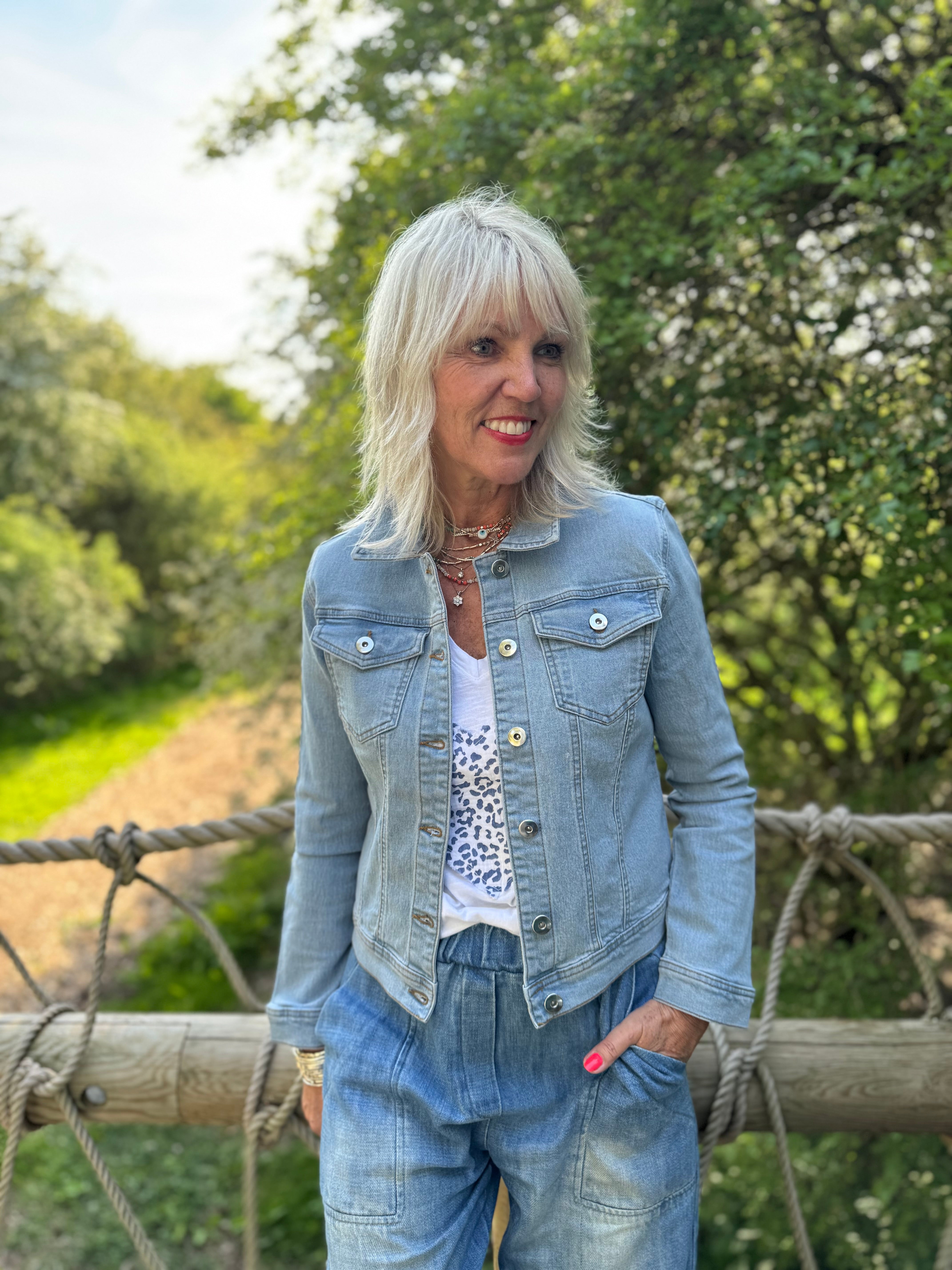 Light Denim Stretch Jacket