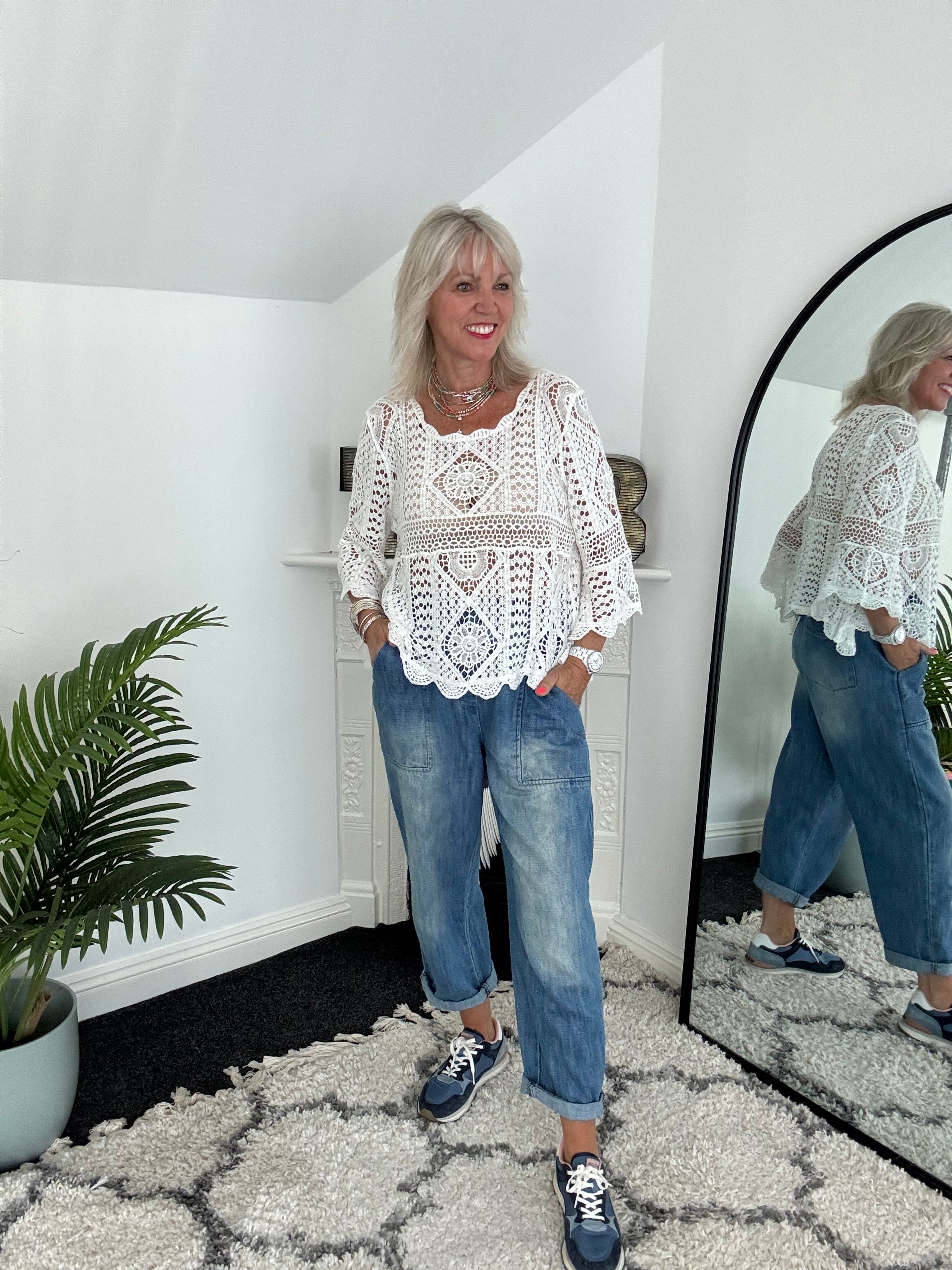 Crochet Knit in Ivory