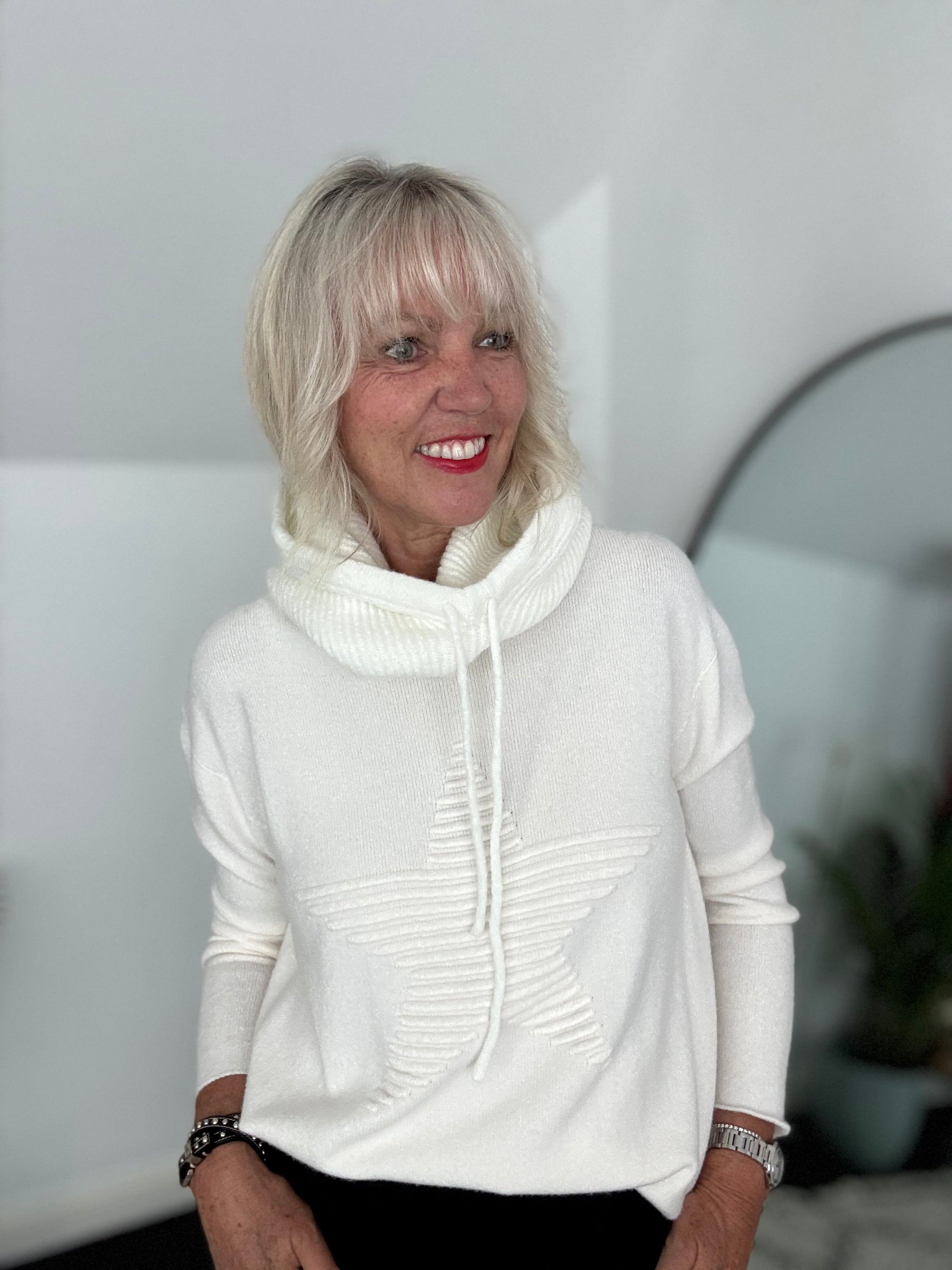 Luxe Hooded Snood in Ivory