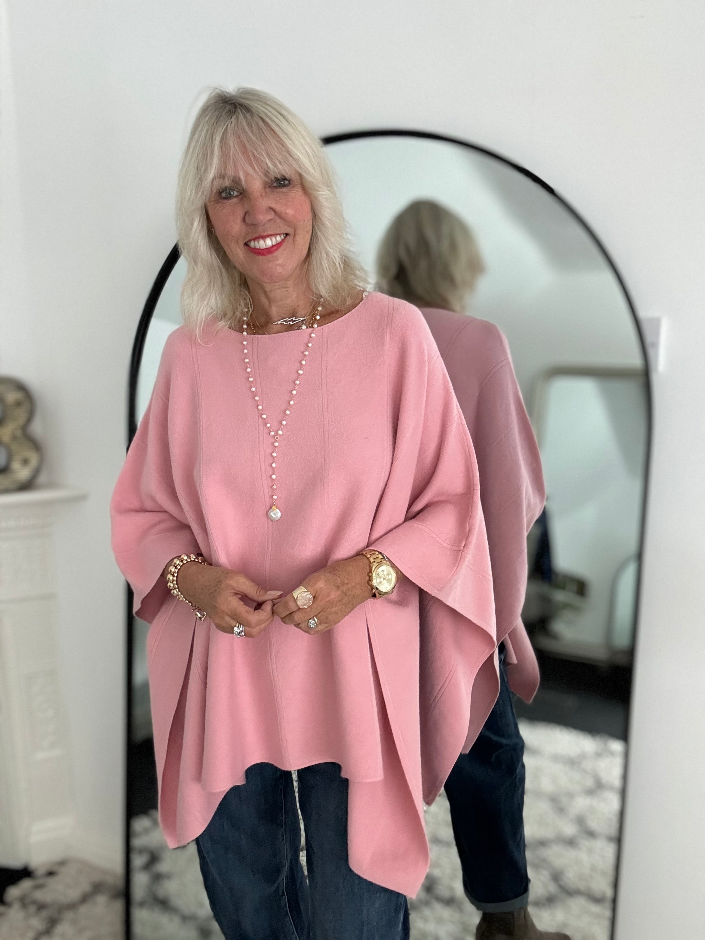 Gorgeous Poncho In Pink