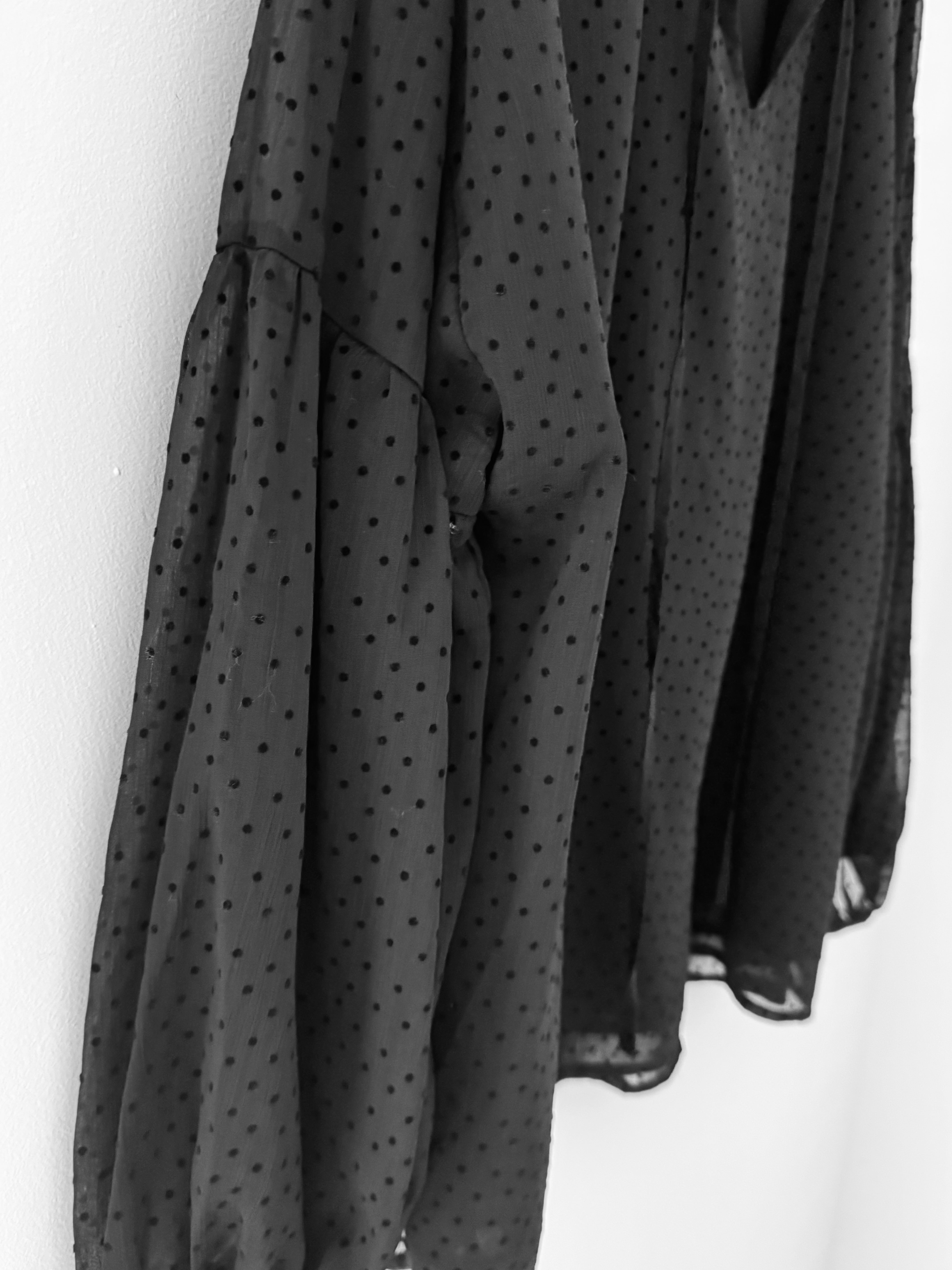 Polkadot Blouse in Black