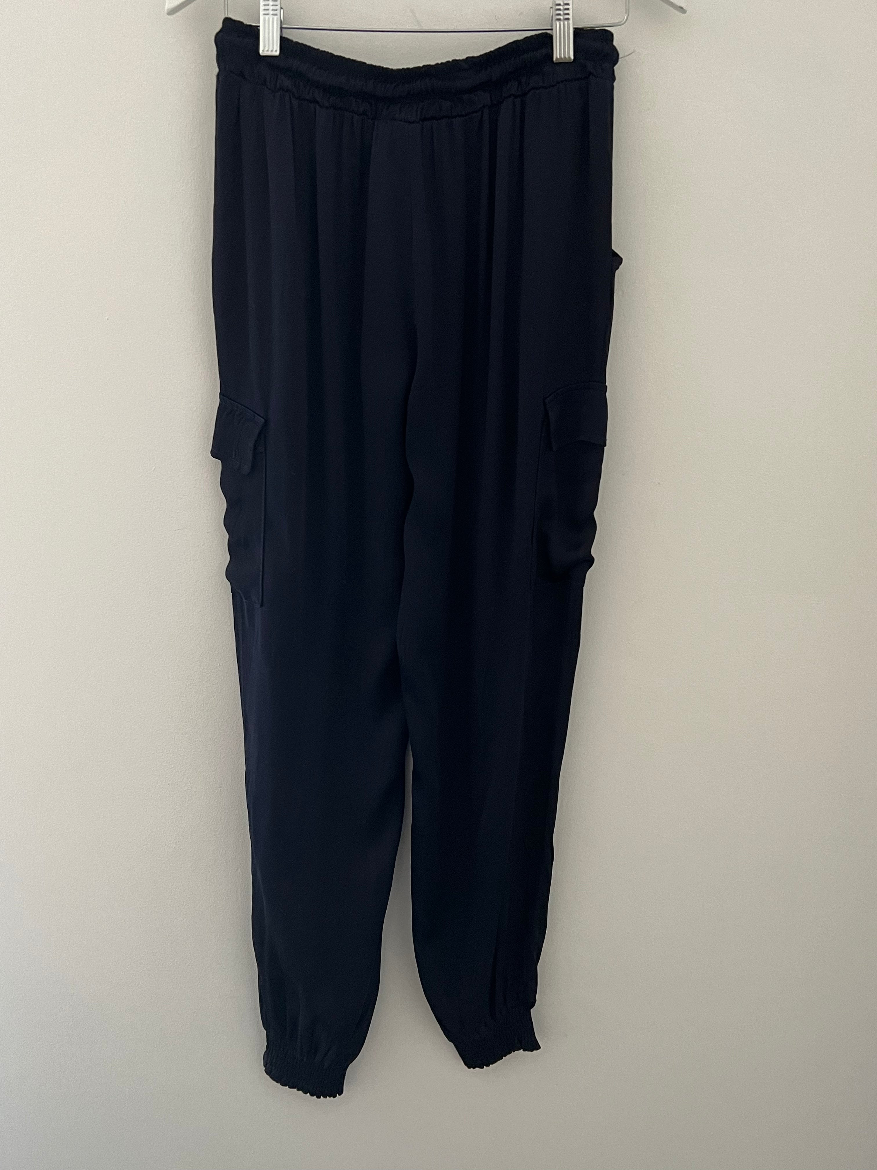 Silky Cargo Joggers in Ink