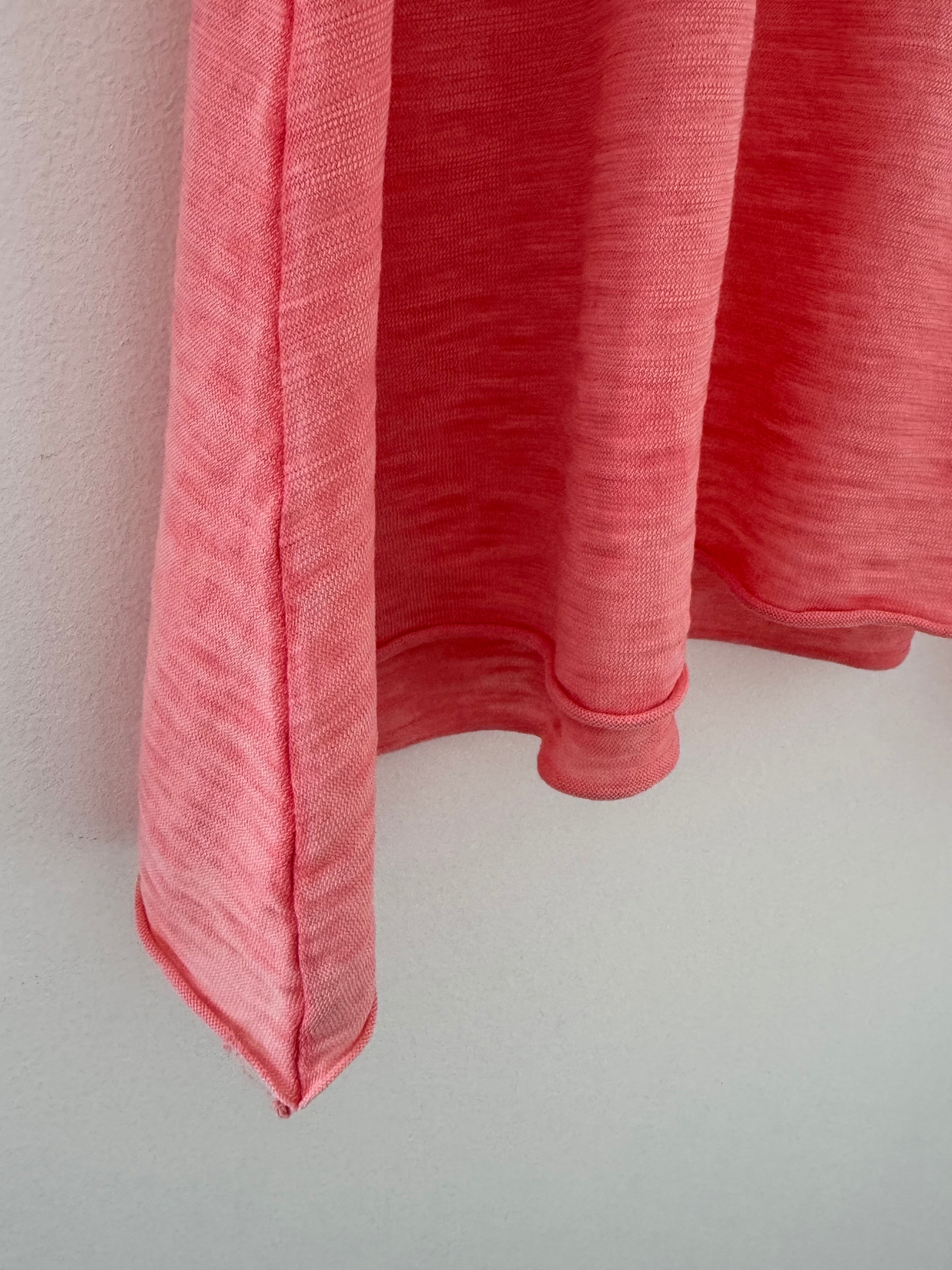 Luxe V Neck Tee in Coral