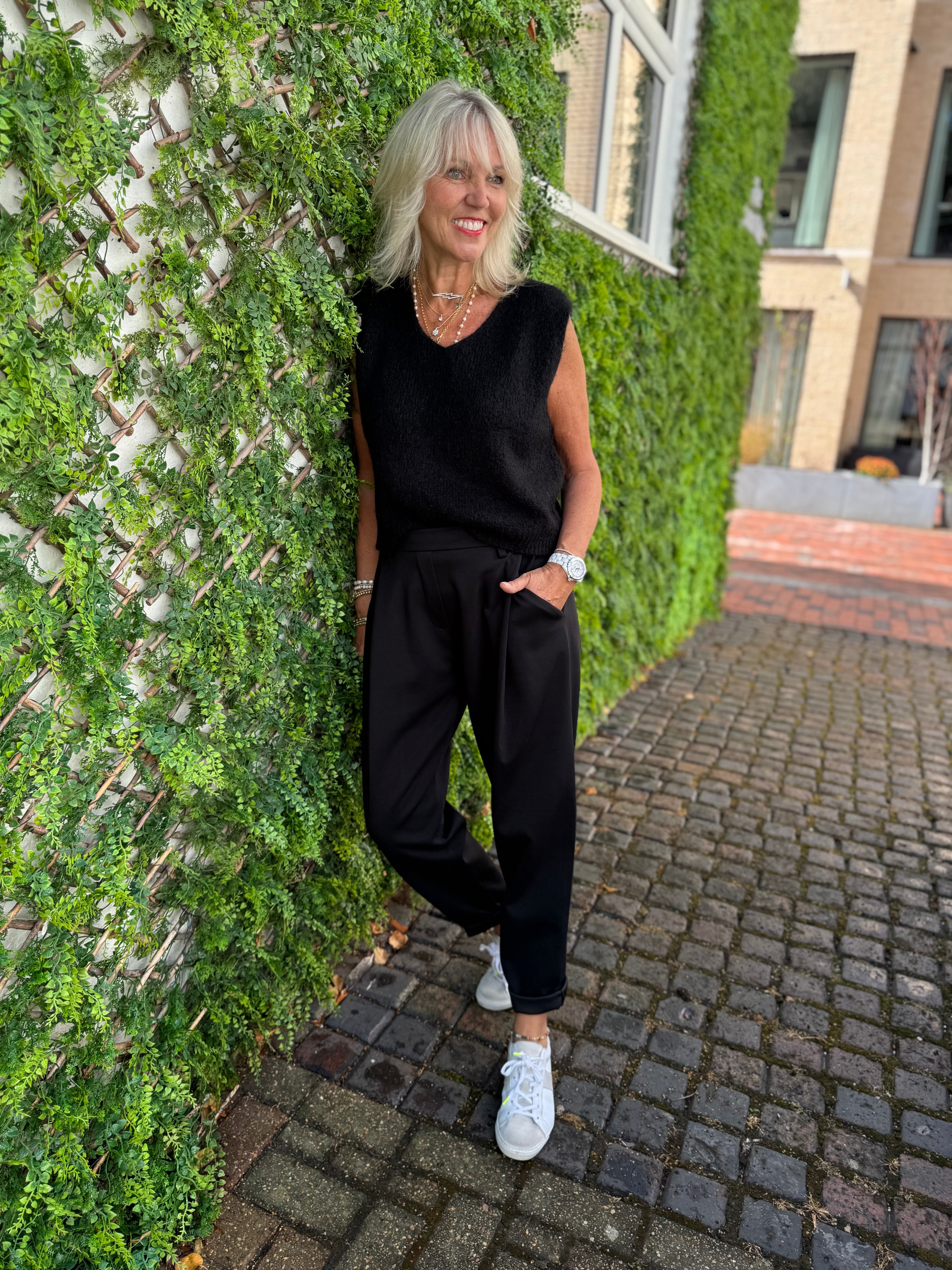 Luxe Stretch Trousers in Black