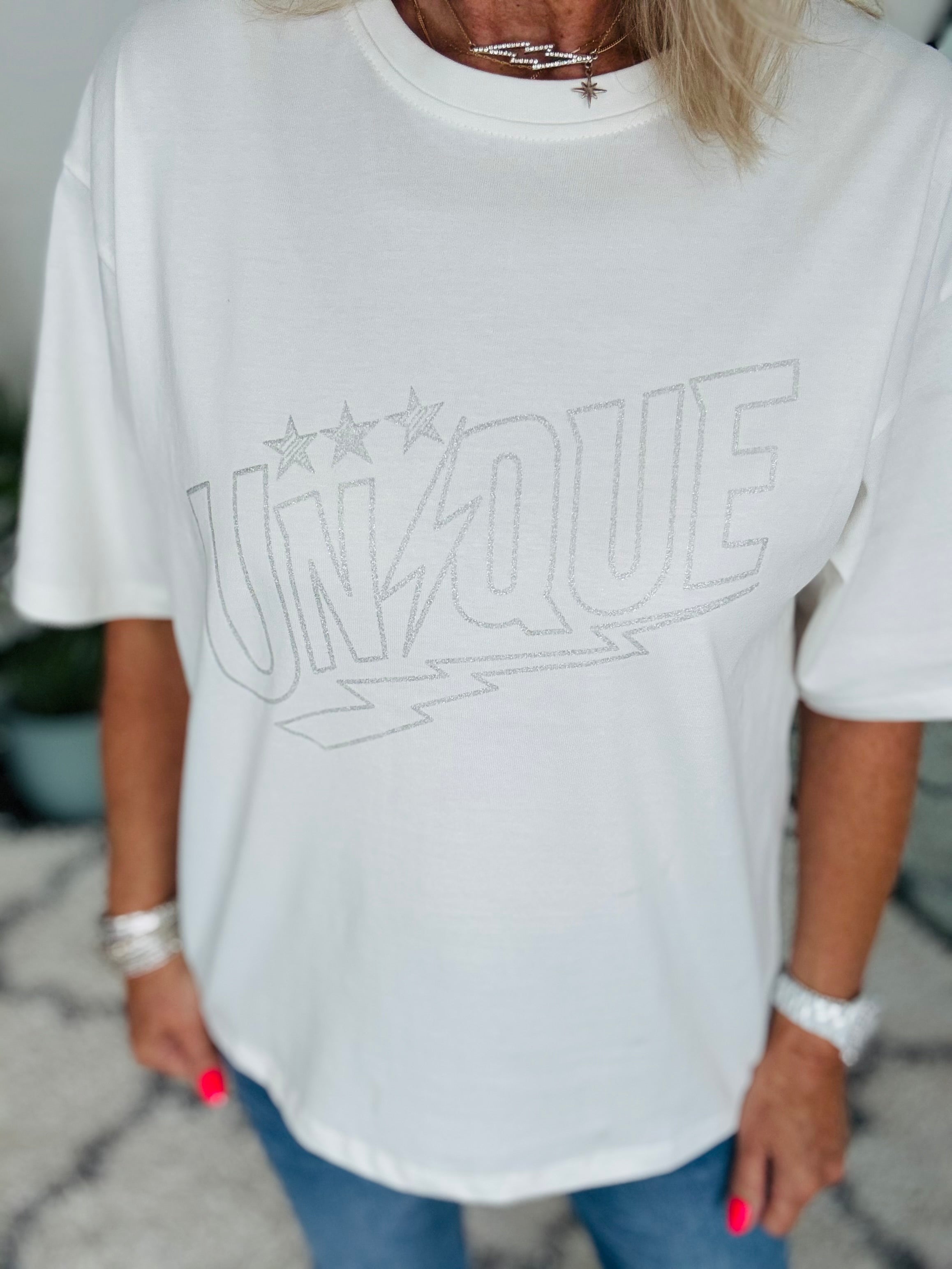 Unique Logo Tee in White