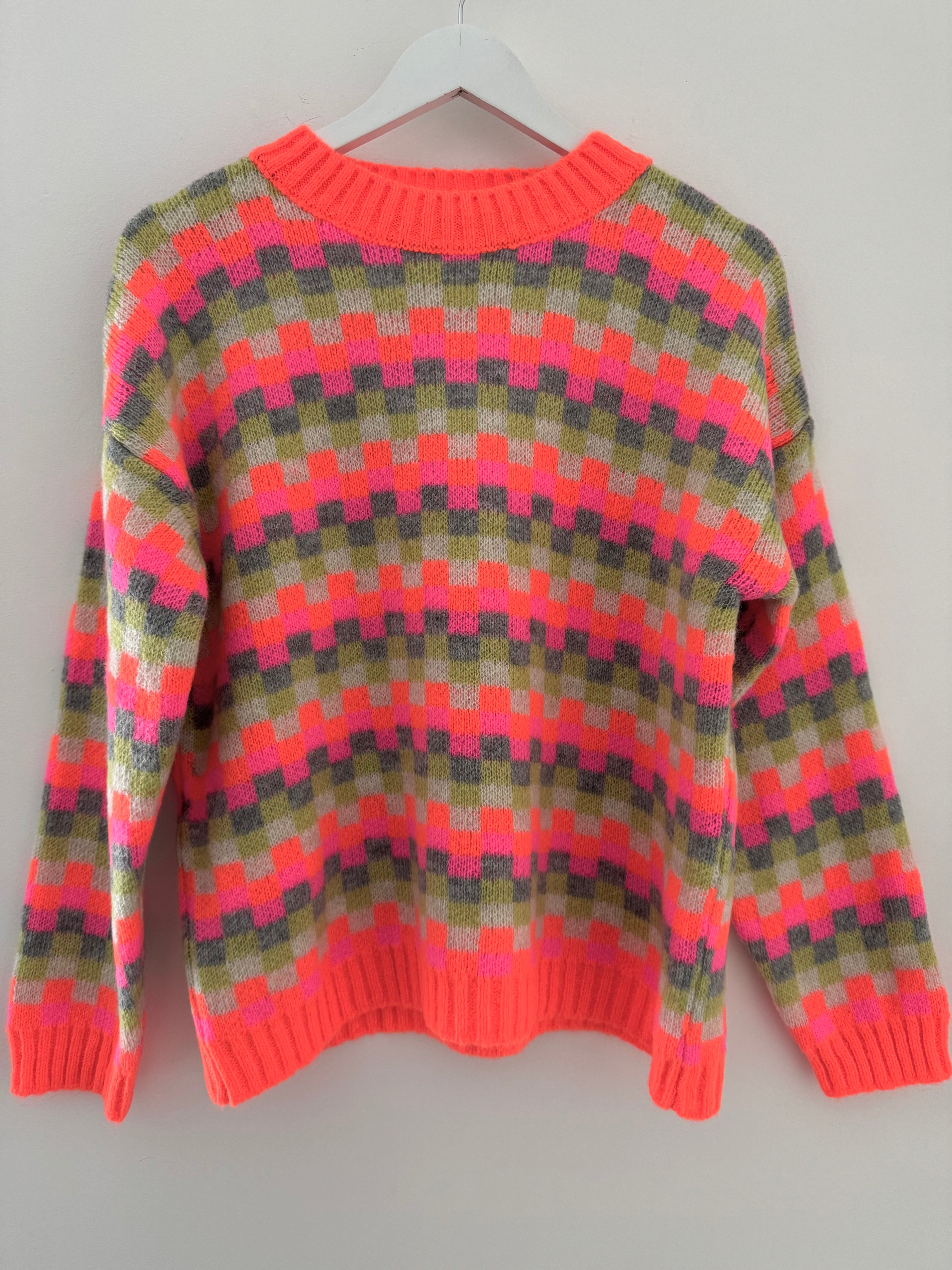 Luxe Checker Jumper in Brights