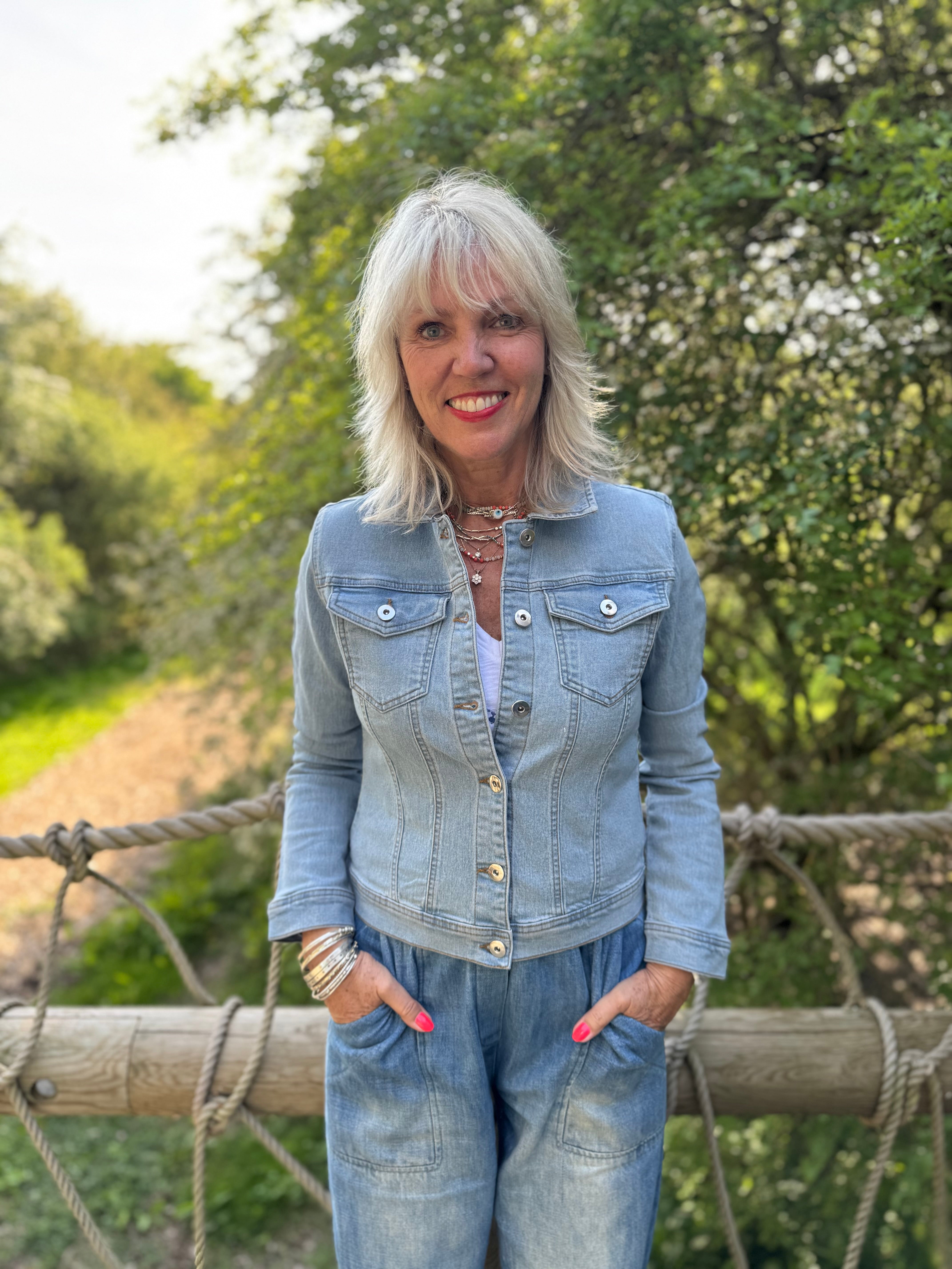 Light Denim Stretch Jacket