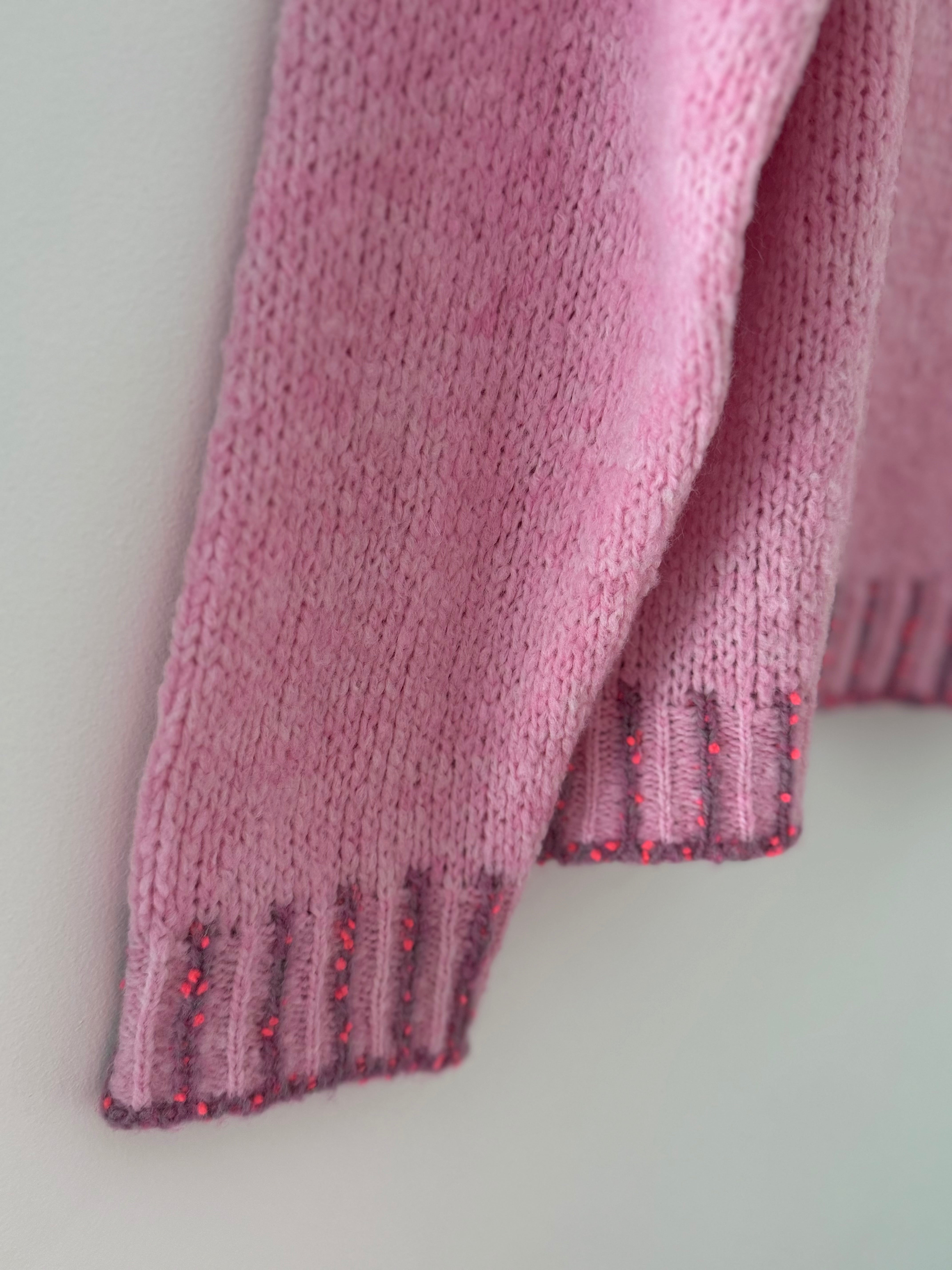 Stunning Funnel Neck Jumper in Pink