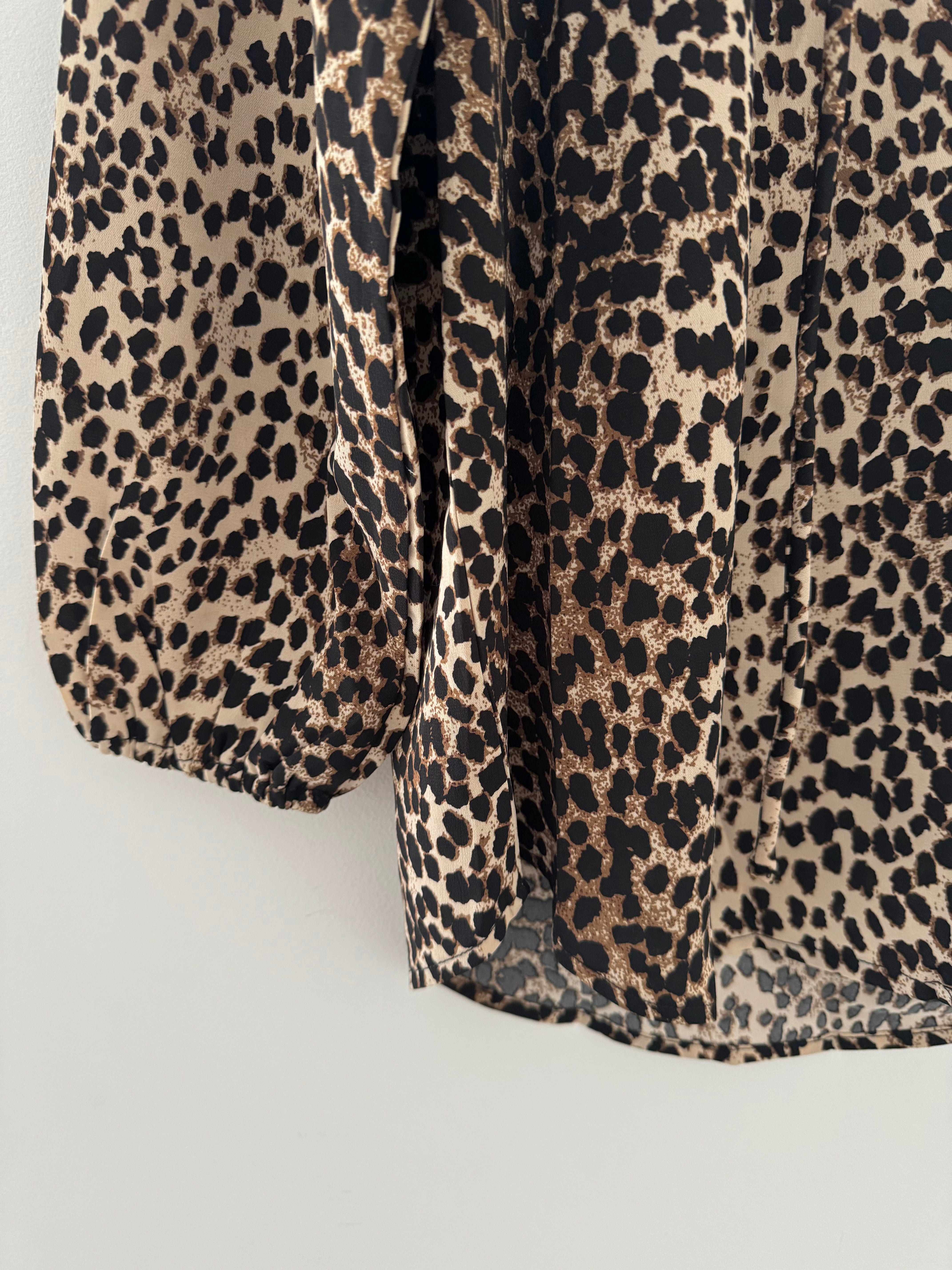 Luxe Silky Blouse in Leopard Print
