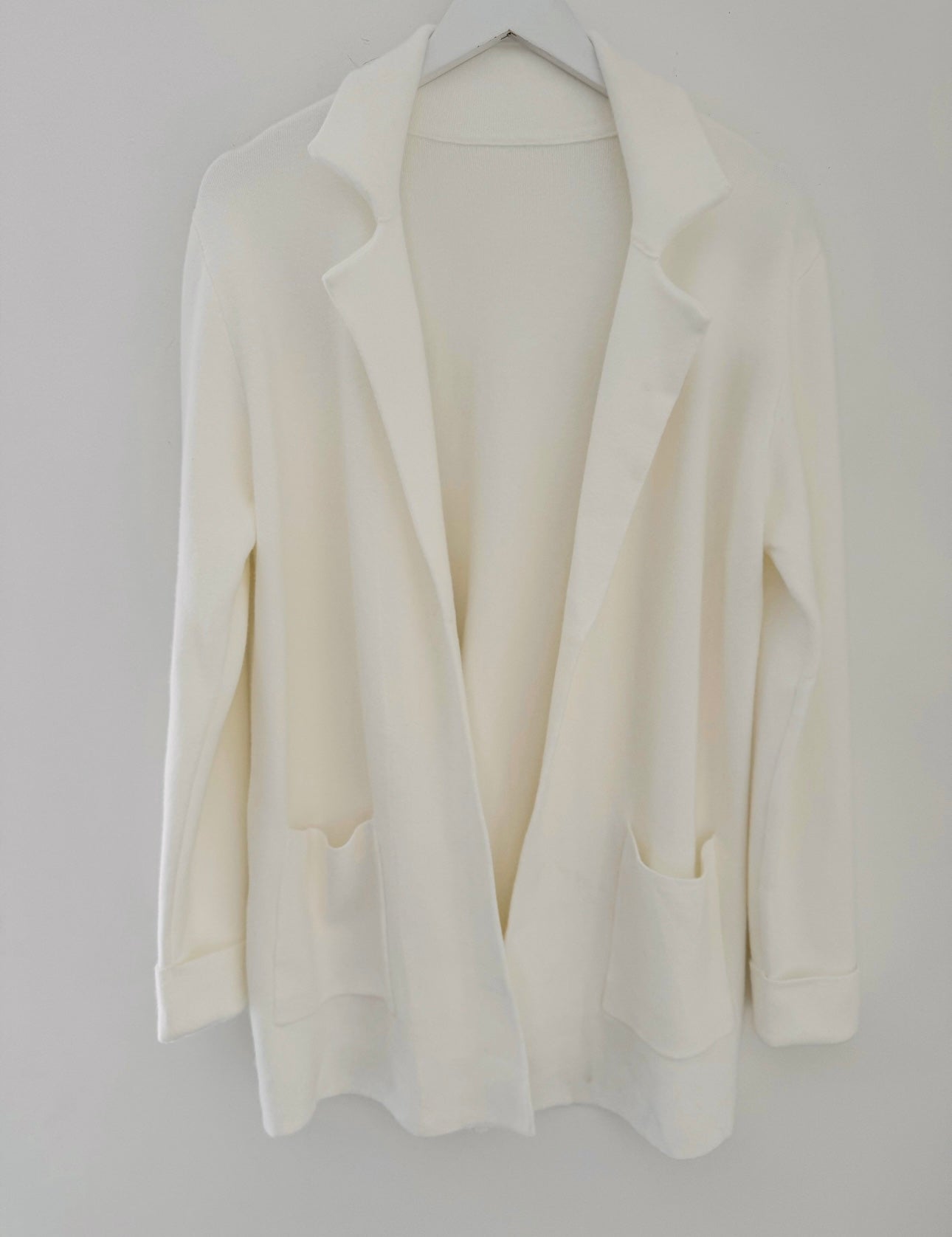 Knitted Cardi Jacket in Ivory