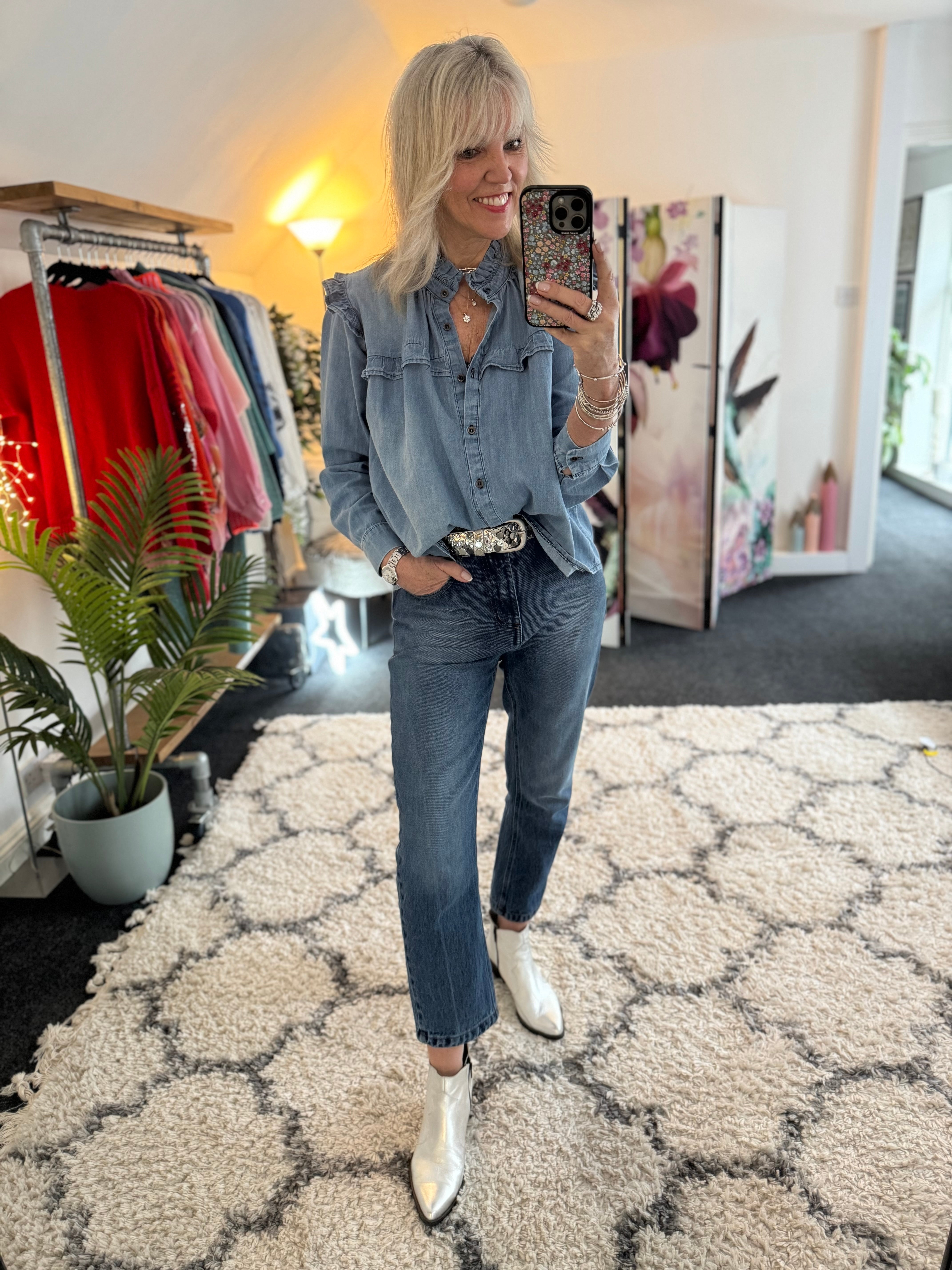 Slim Boyfriend Jeans in Mid Denim