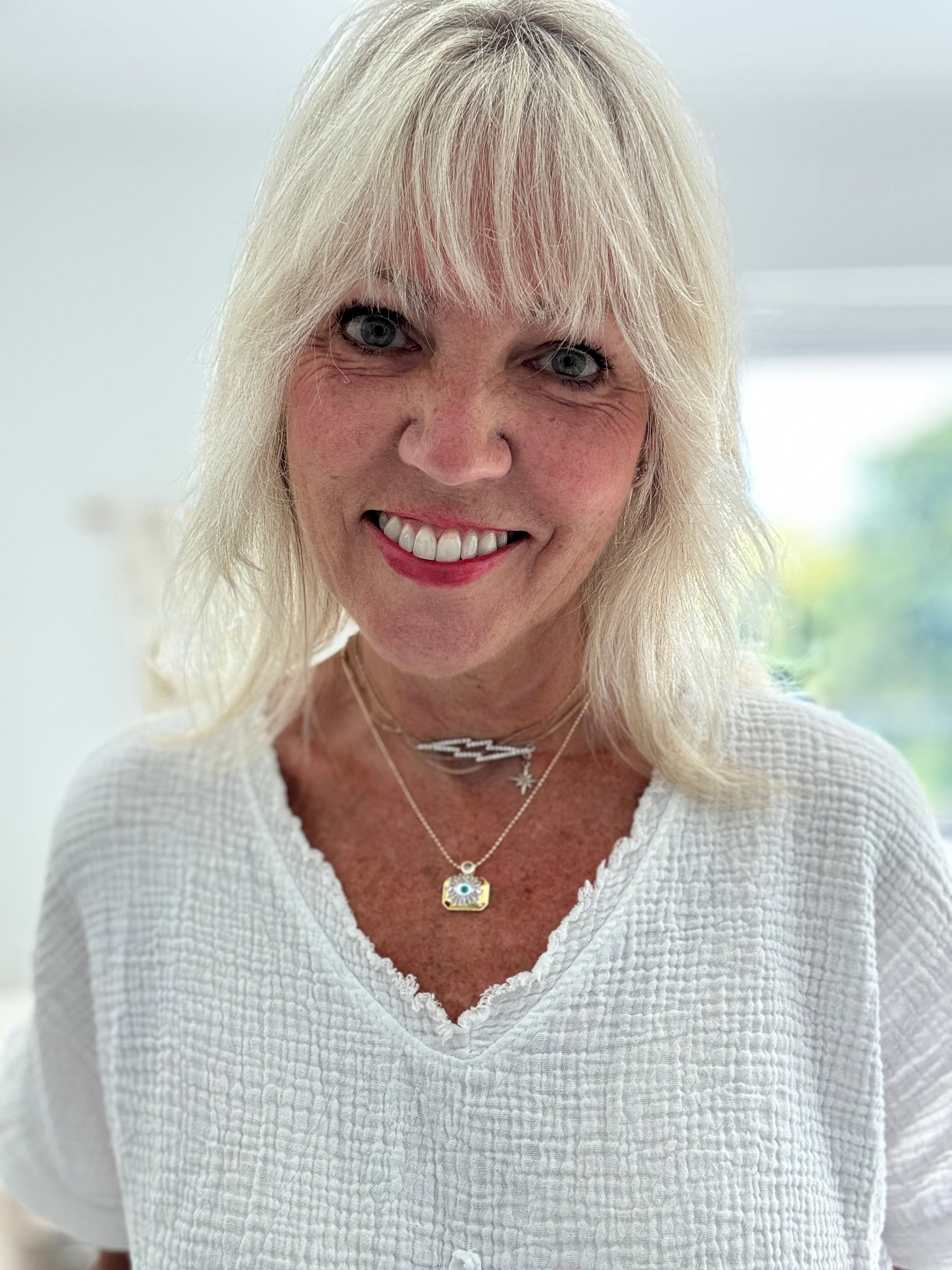 Lucky Eye Rectangle Gold Necklace