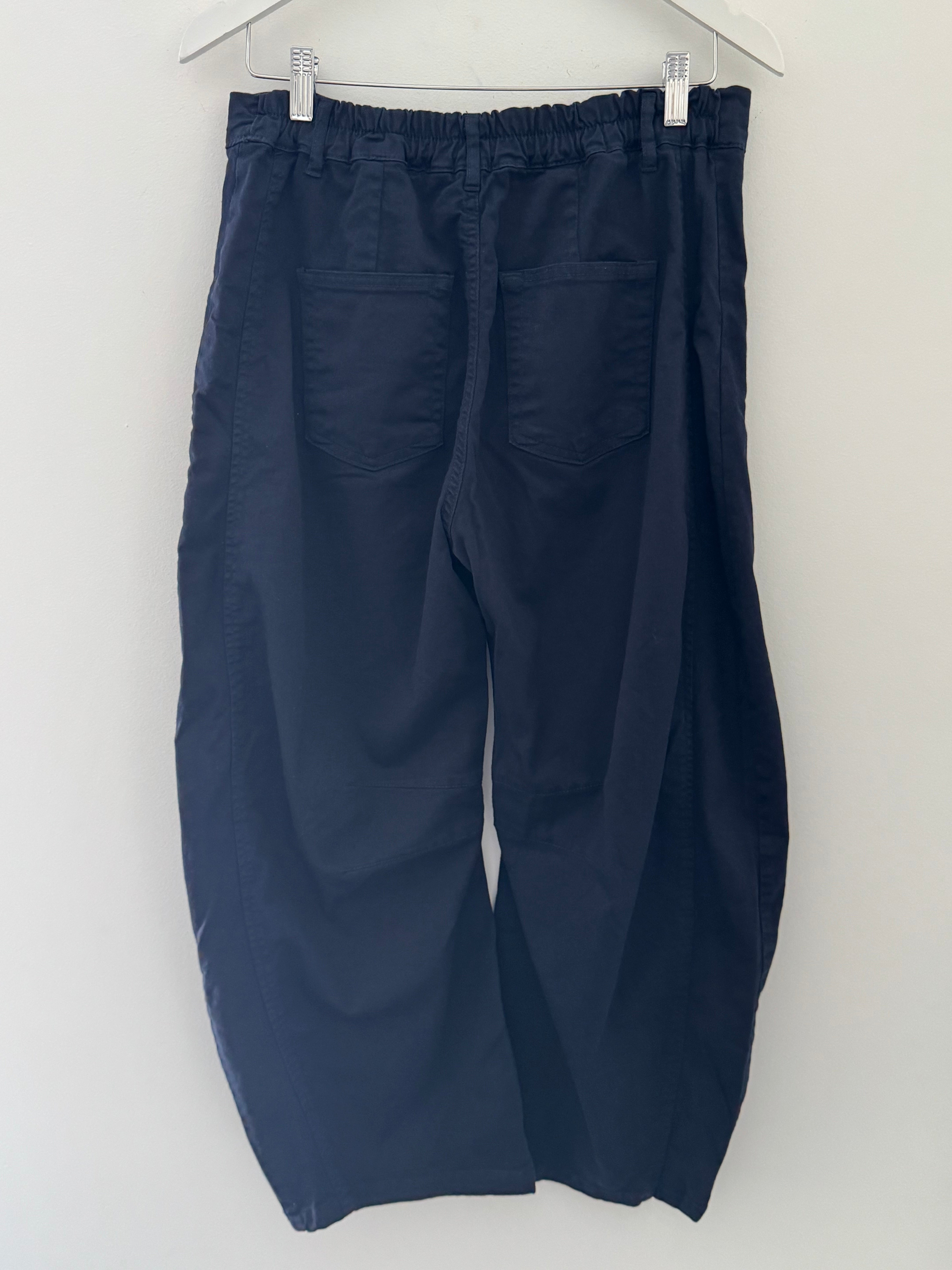Barrel Leg Jeans with Elasticated Waist in Ink
