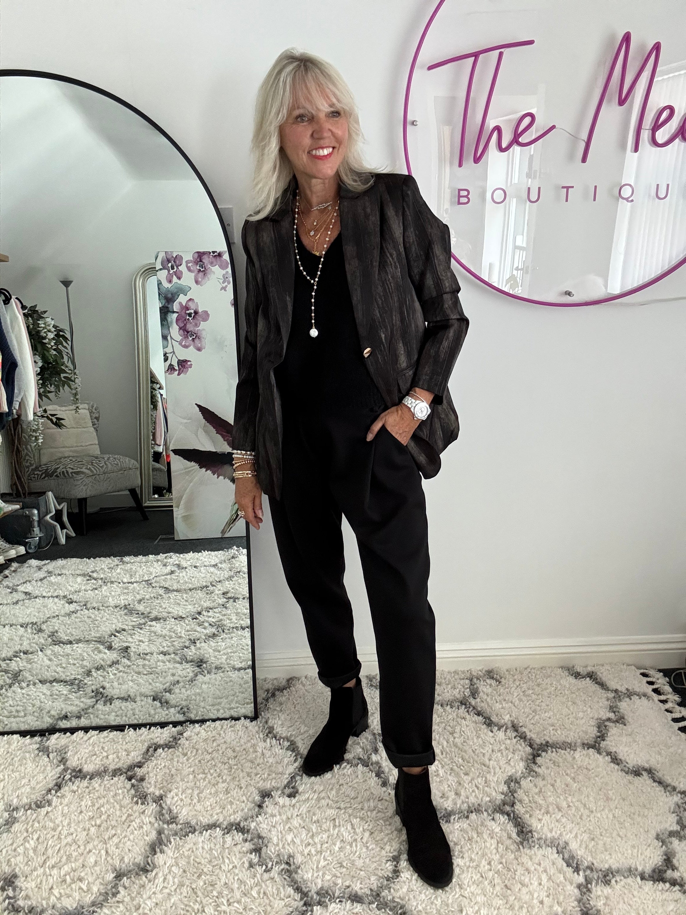 Luxe Stretch Trousers in Black