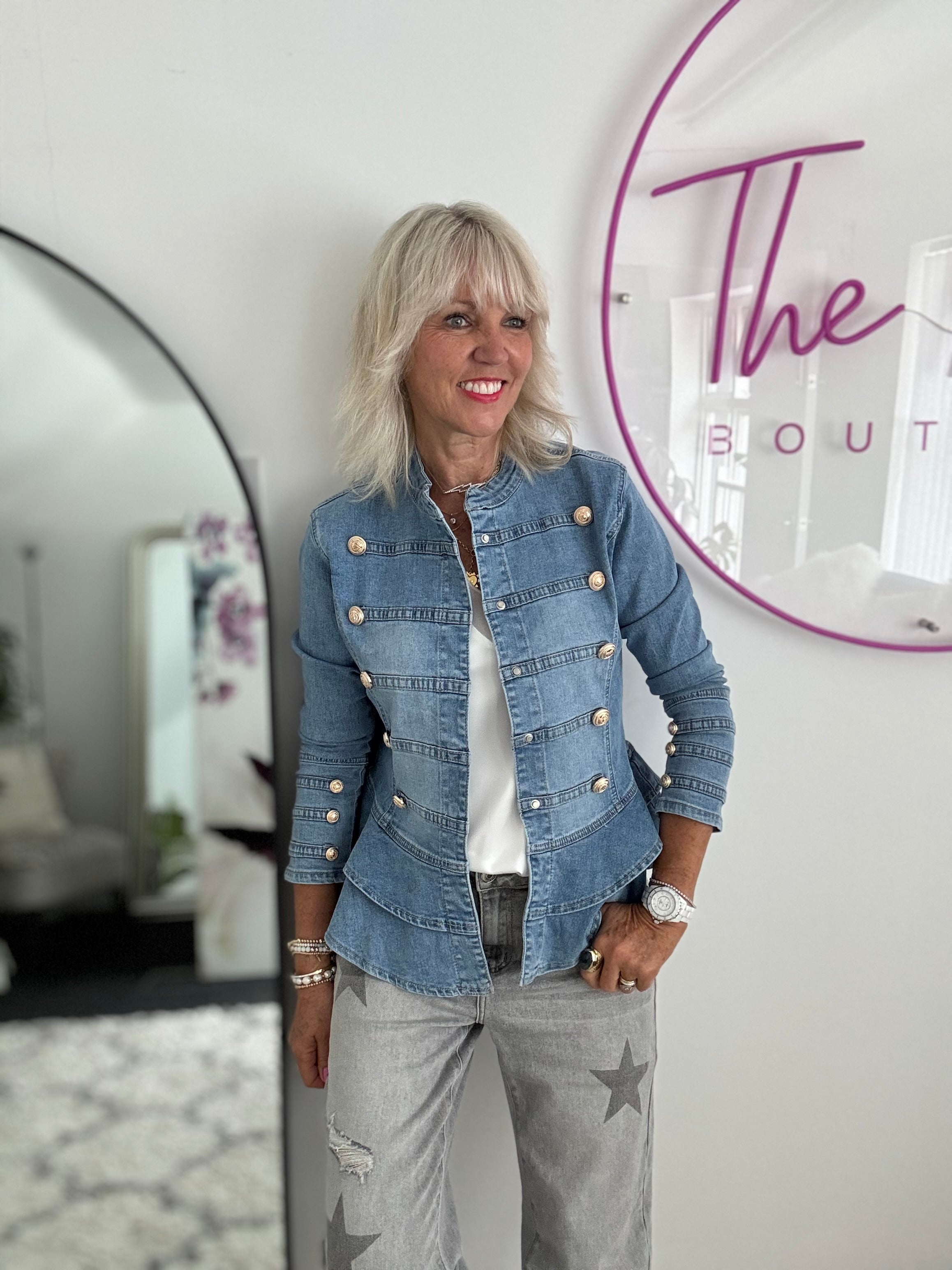 Military Jacket in Denim