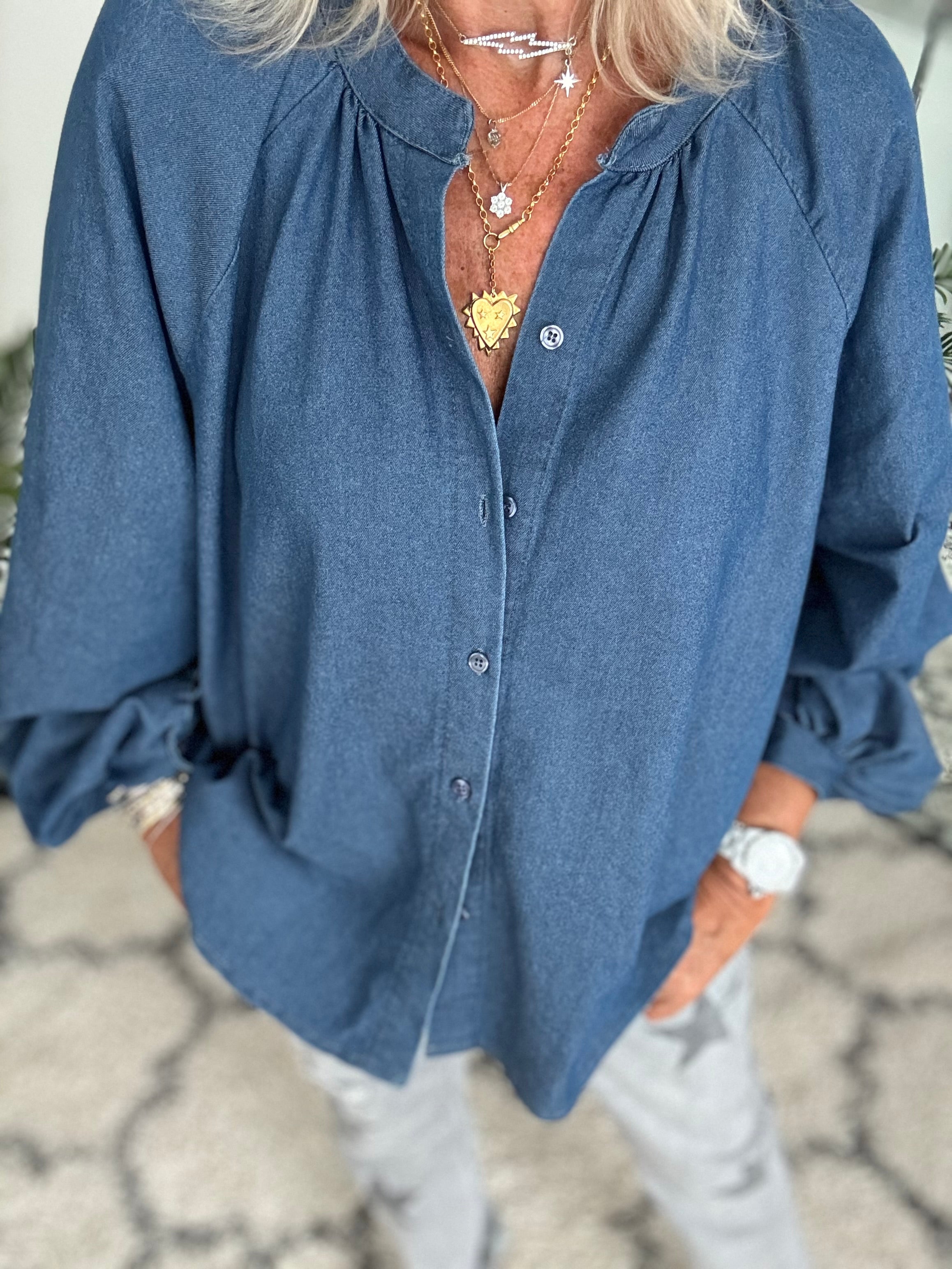 Relaxed Denim Shirt & Matching Rara