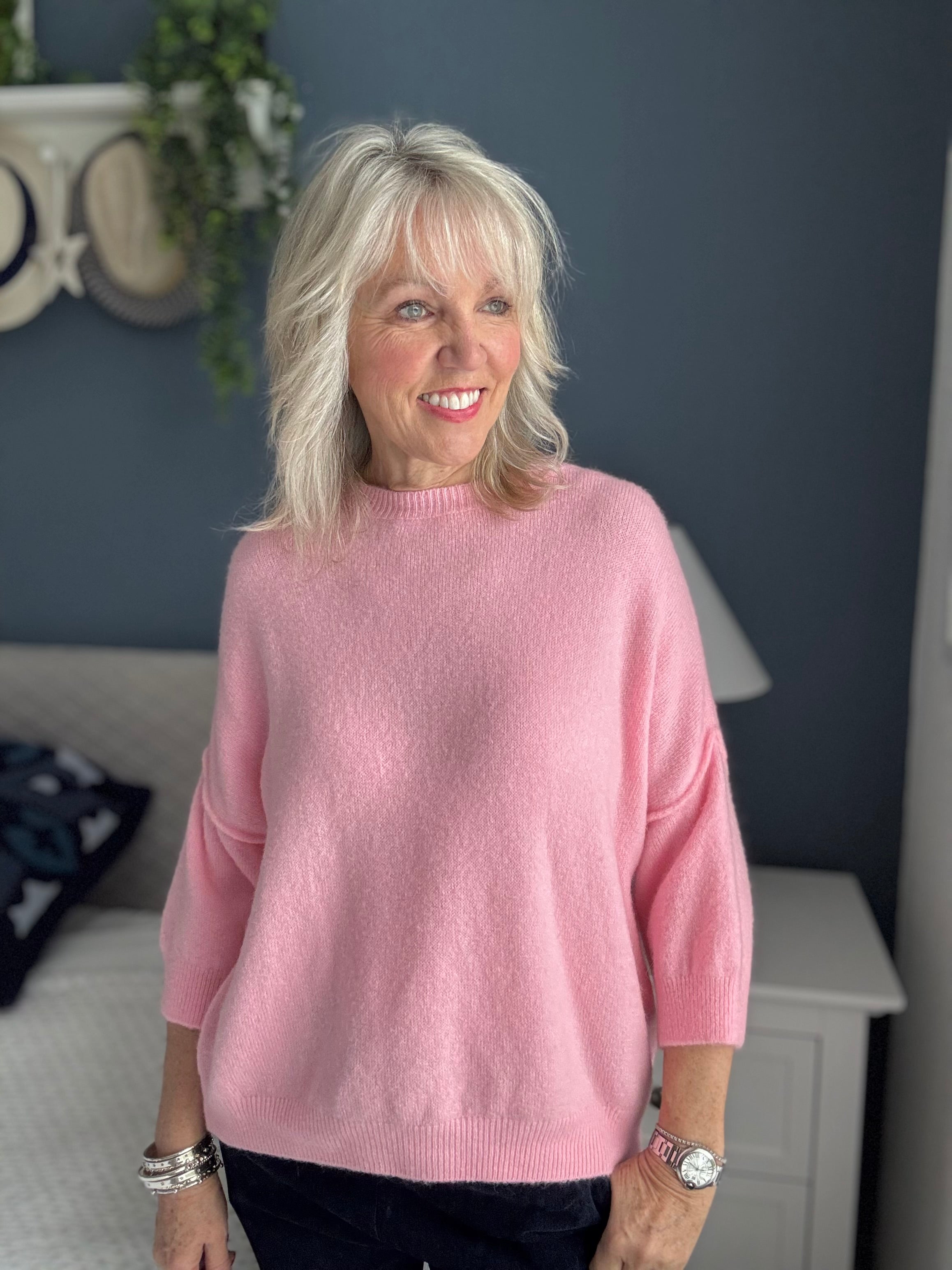 Alpaca Jumper in Bubblegum Pink