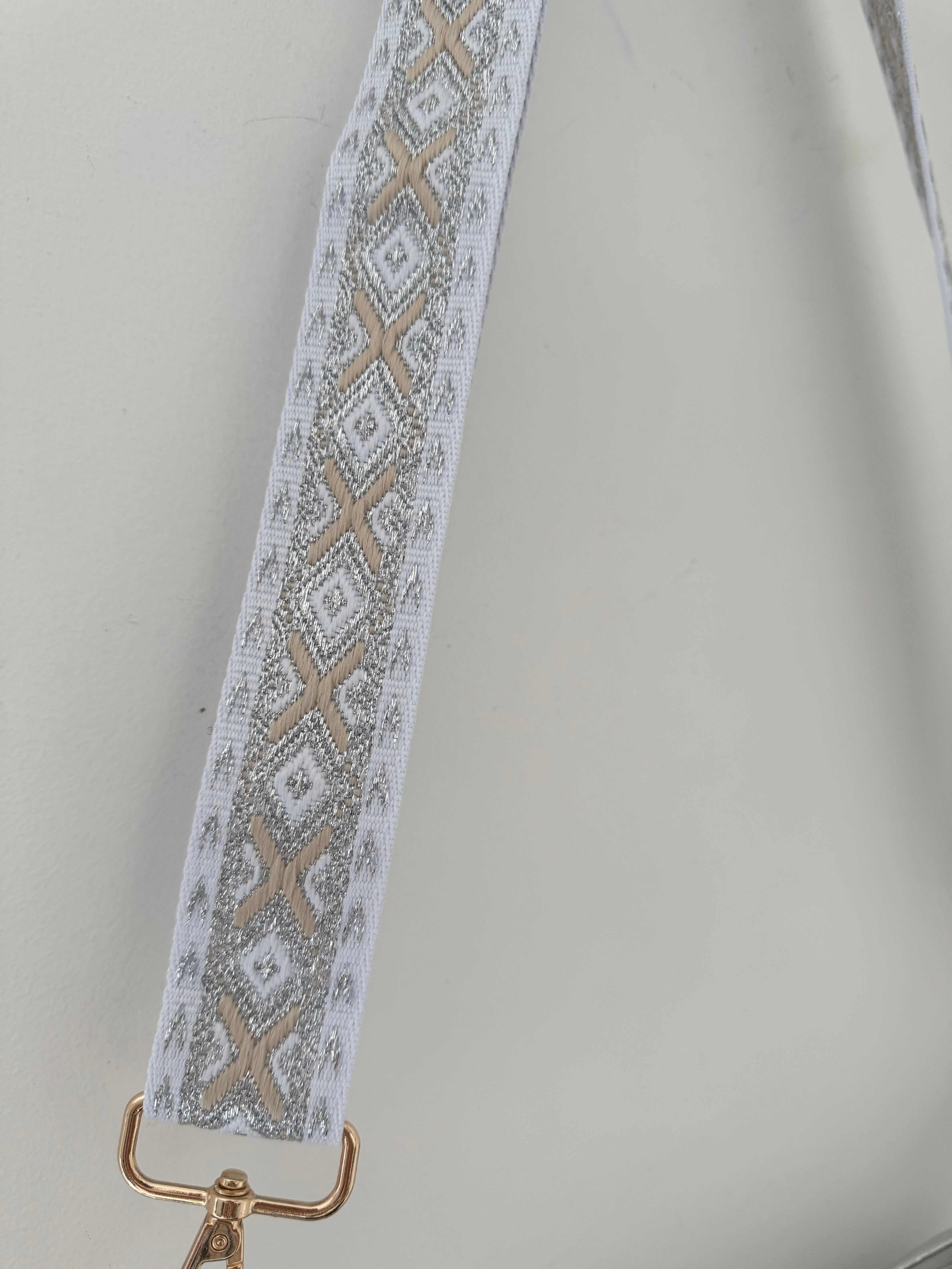 Silver & Gold Chevon Bag Strap