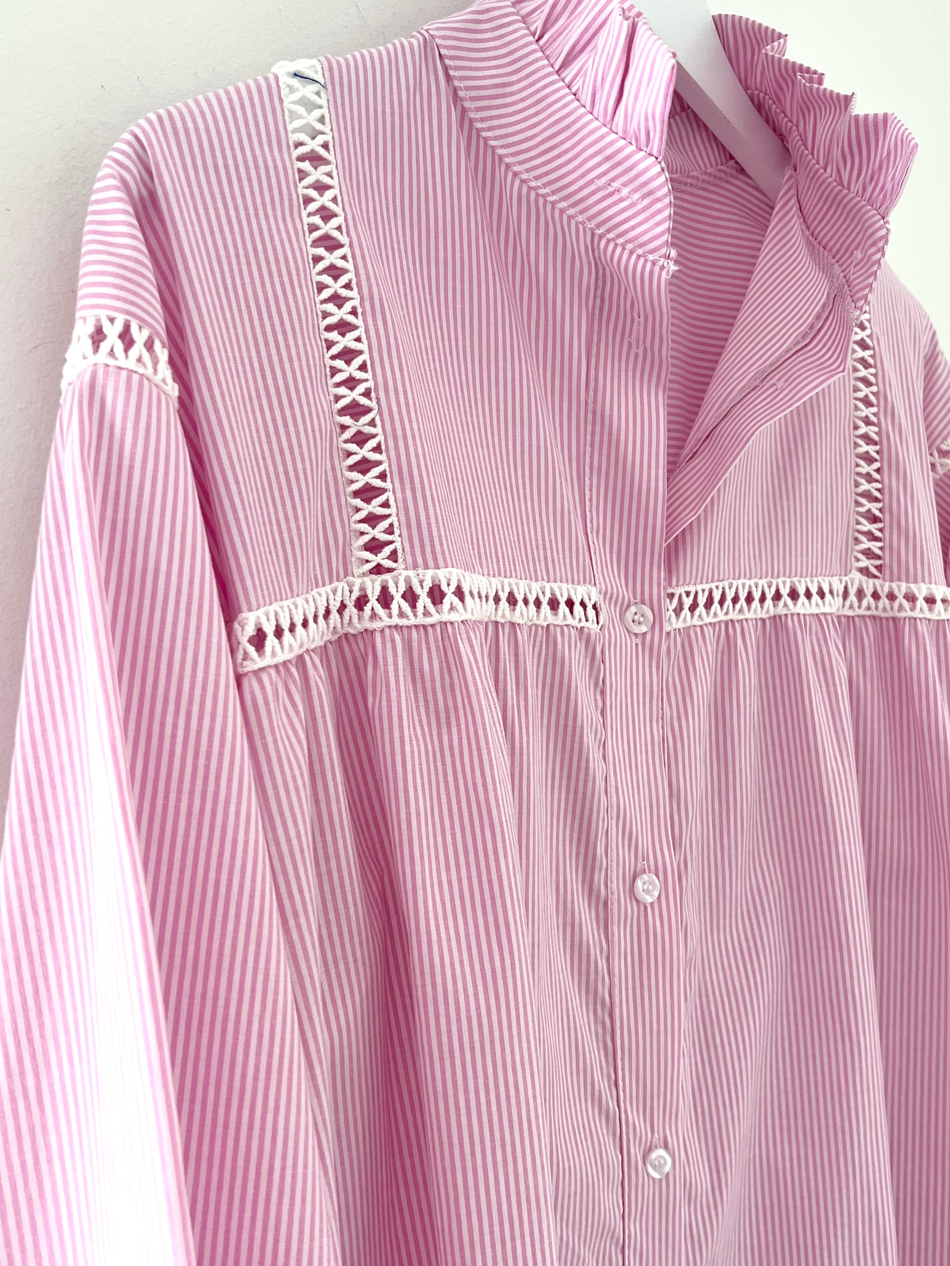 Crisp Pink & White Stripe Shirt