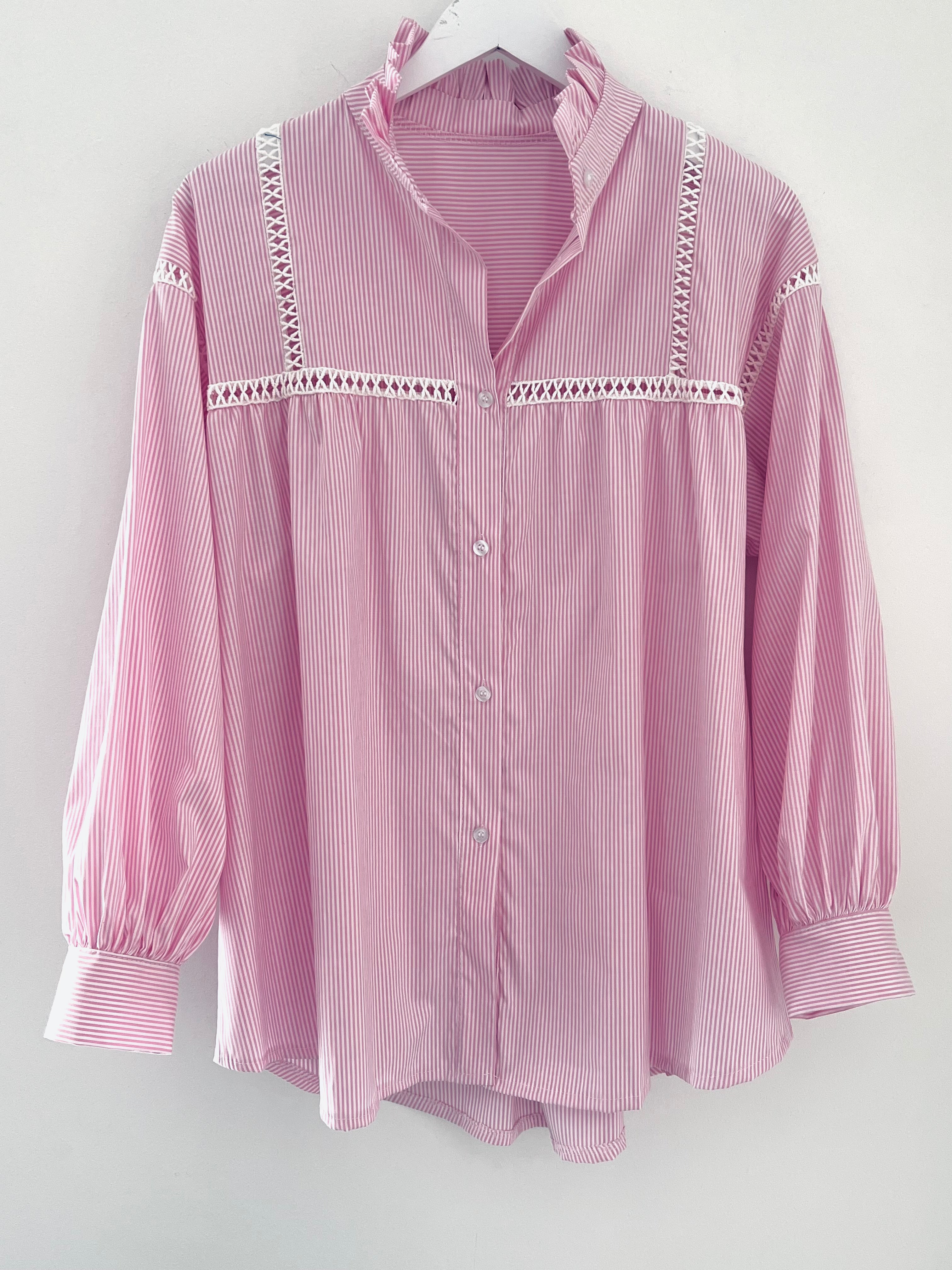 Crisp Pink & White Stripe Shirt