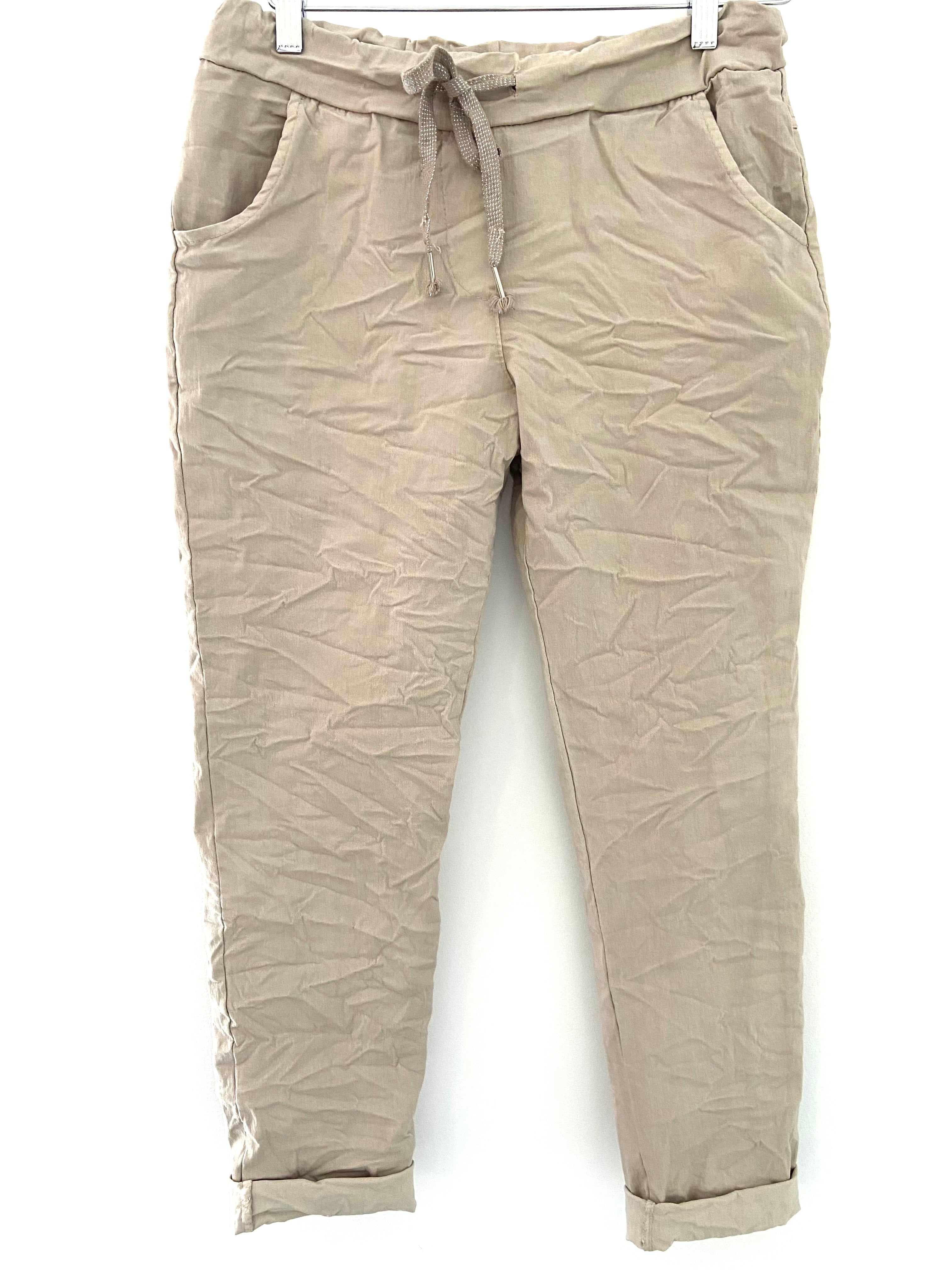 Slimfit Stretch Joggers in Stone