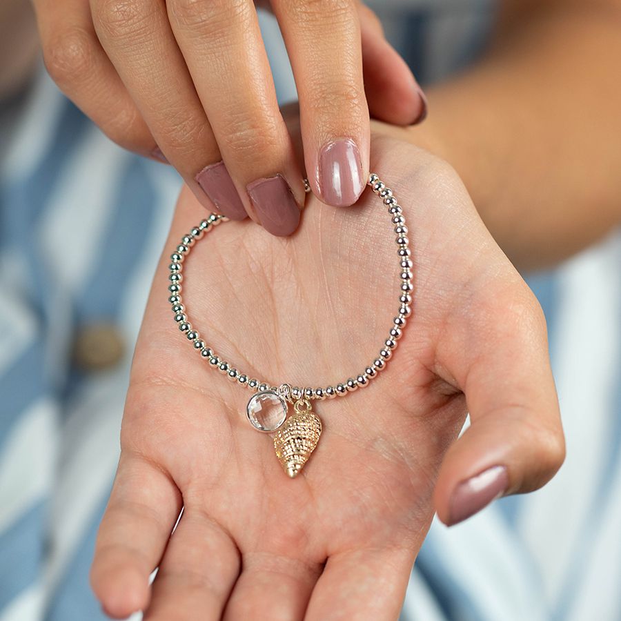 Sea Shell & Crystal Bracelet