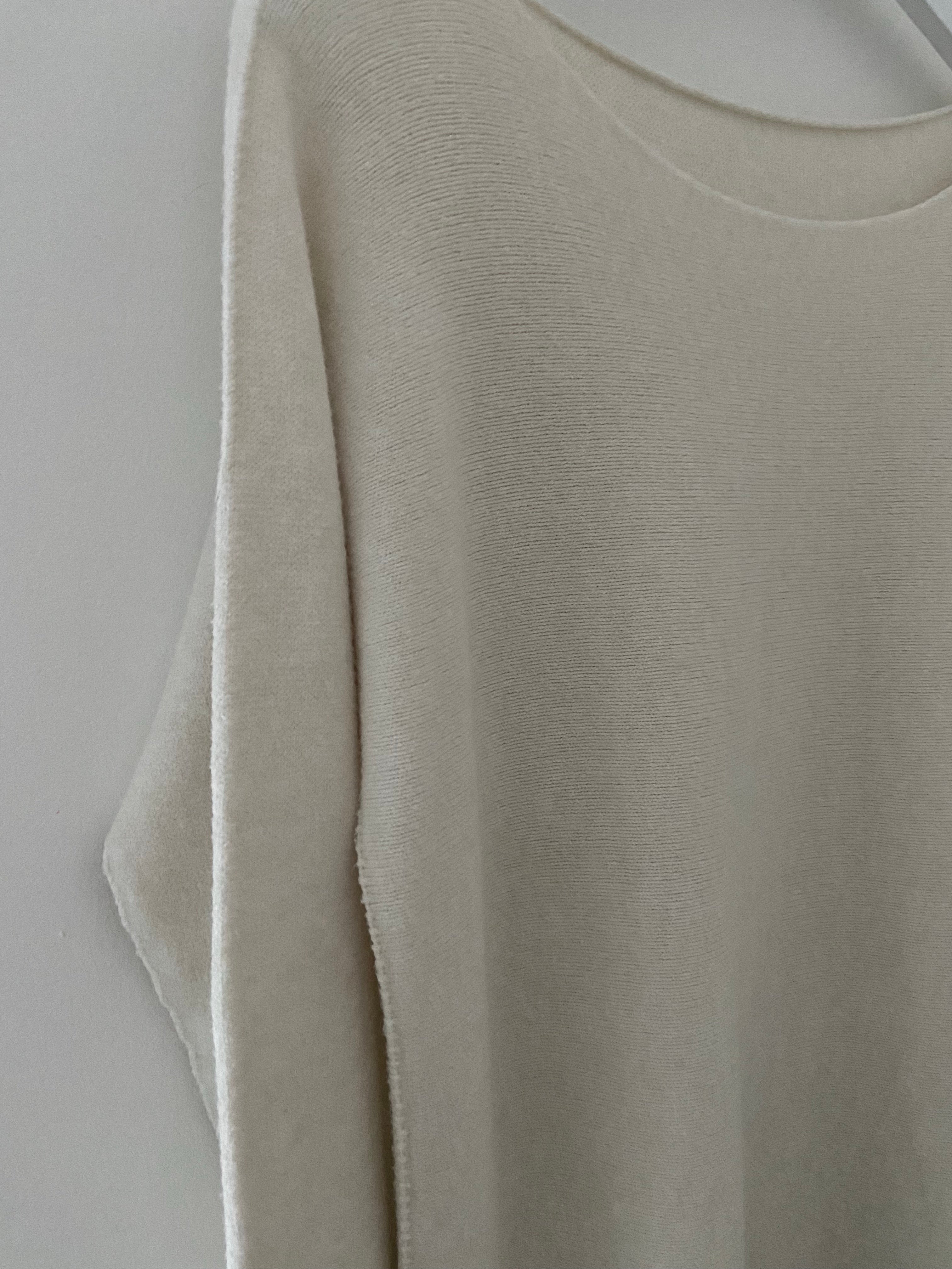 Simple Round Neck Jumper in Ivory