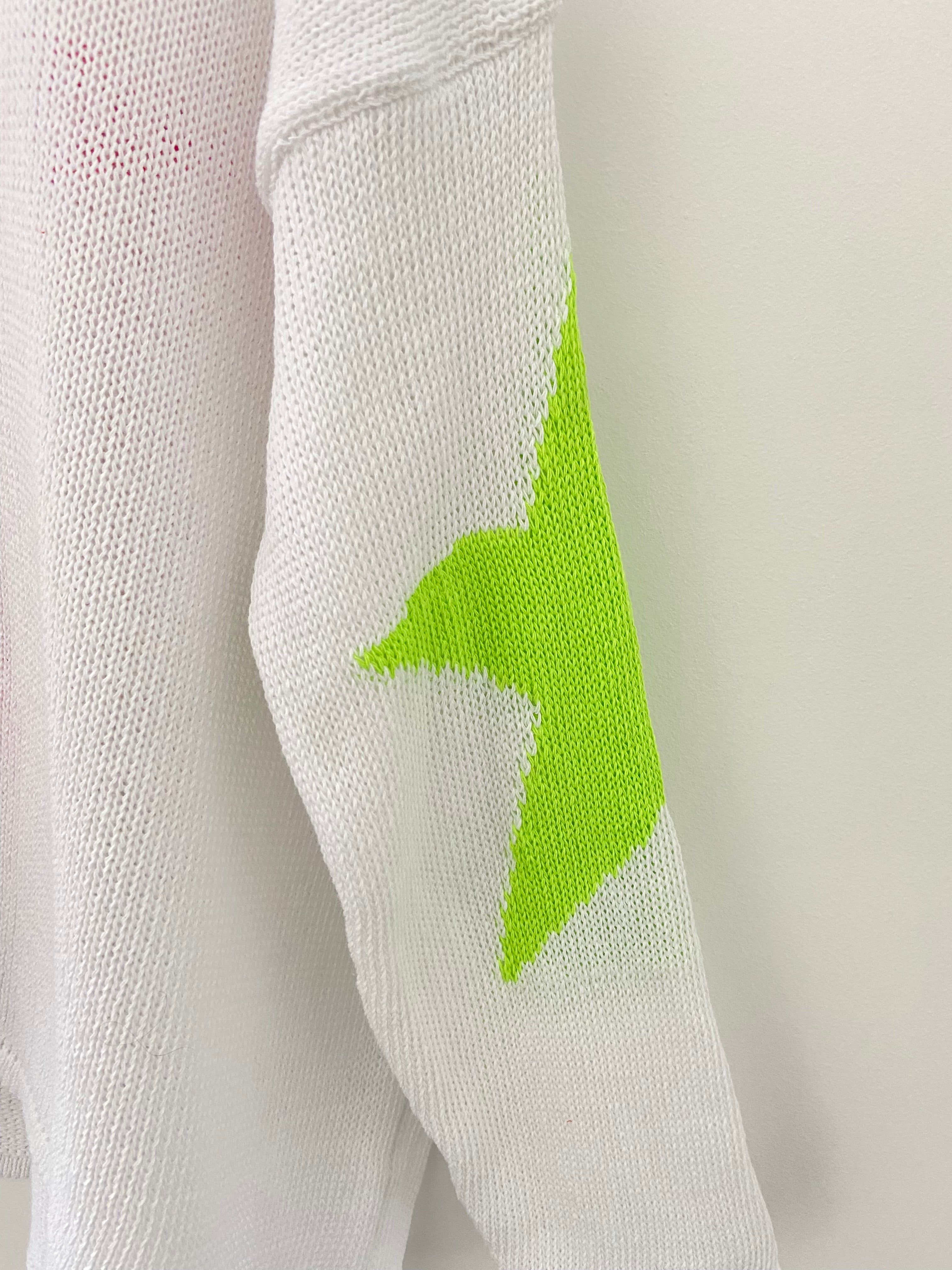 Relaxed Star Jumper in White