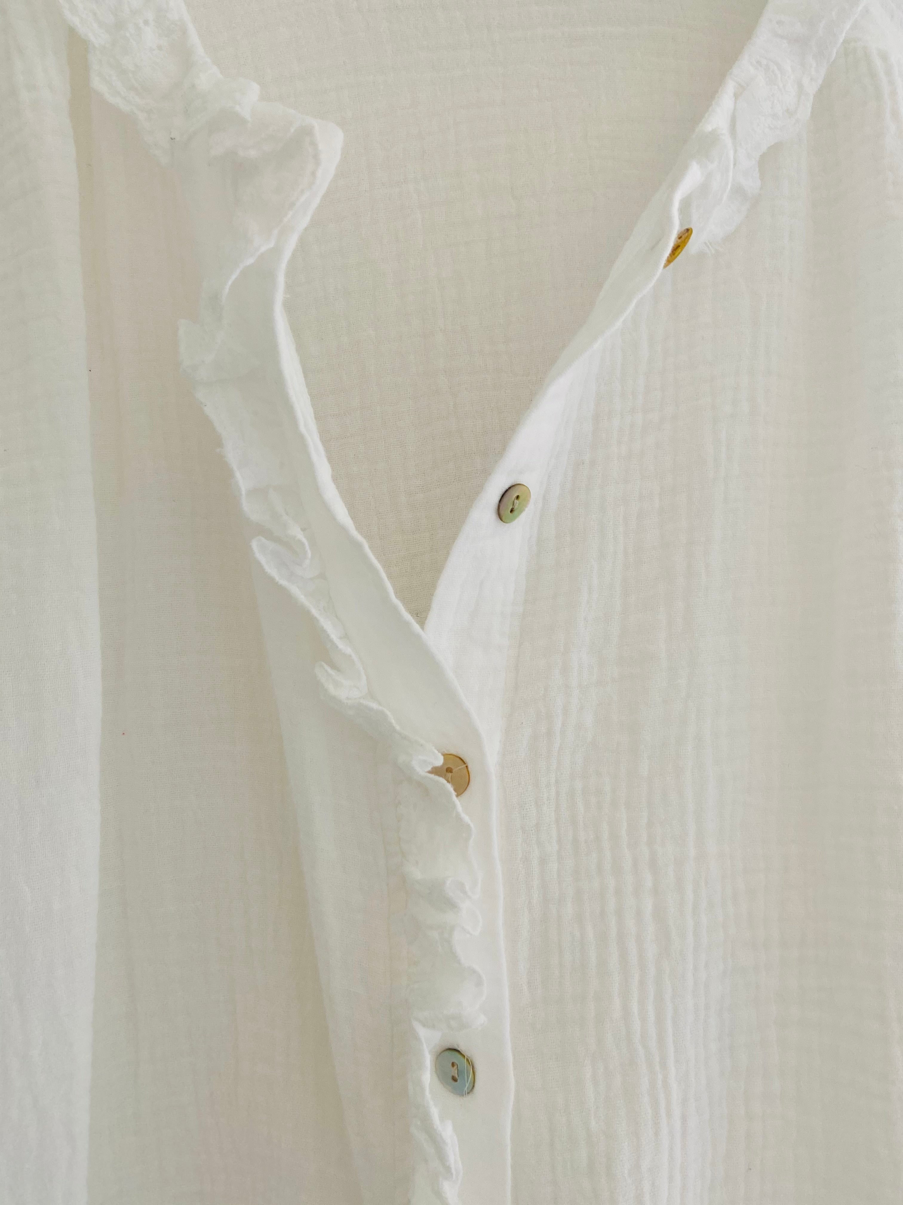 Cheesecloth Shirt in Ivory