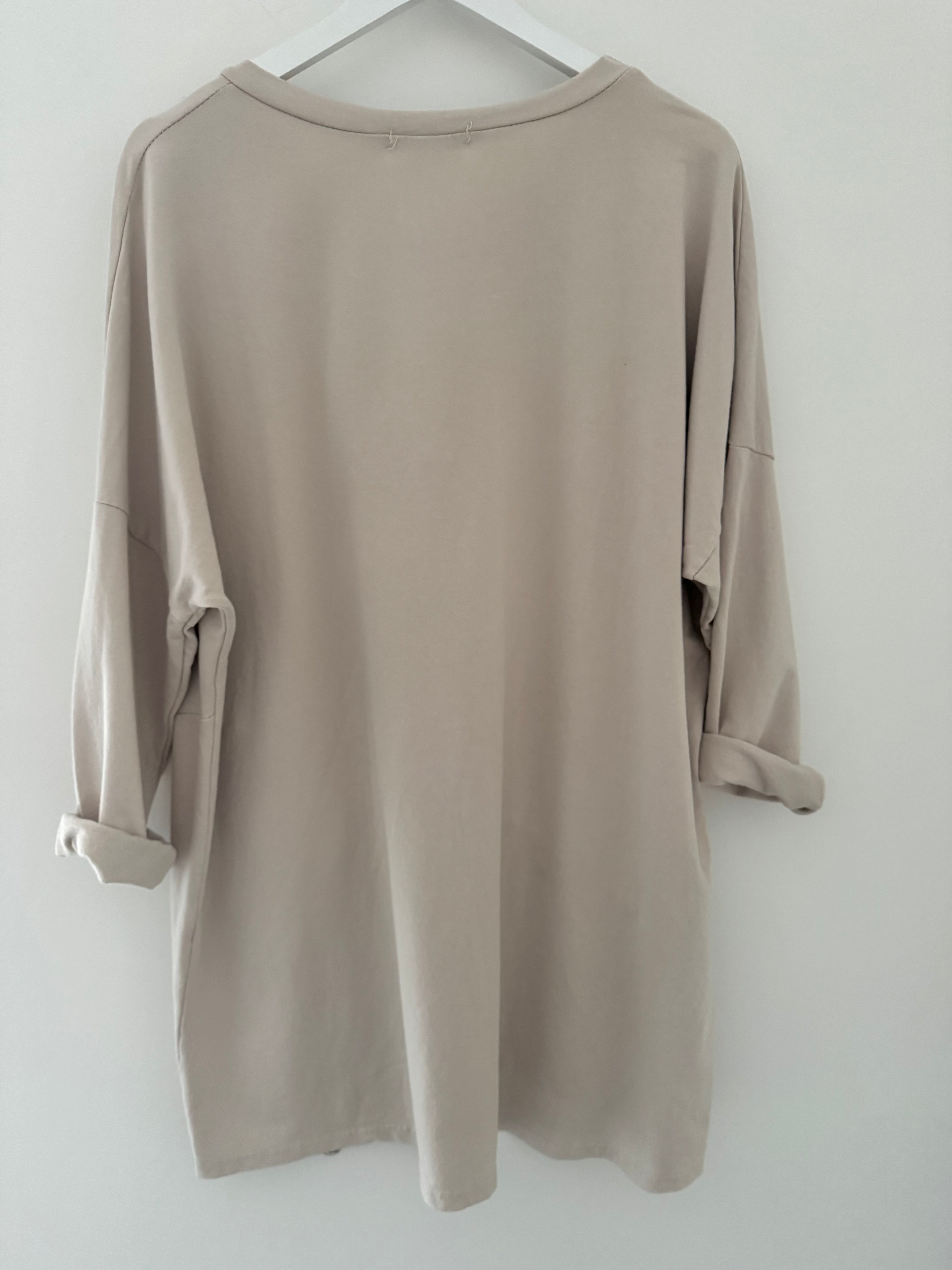 Lightning Bolt Sweatshirt in Stone