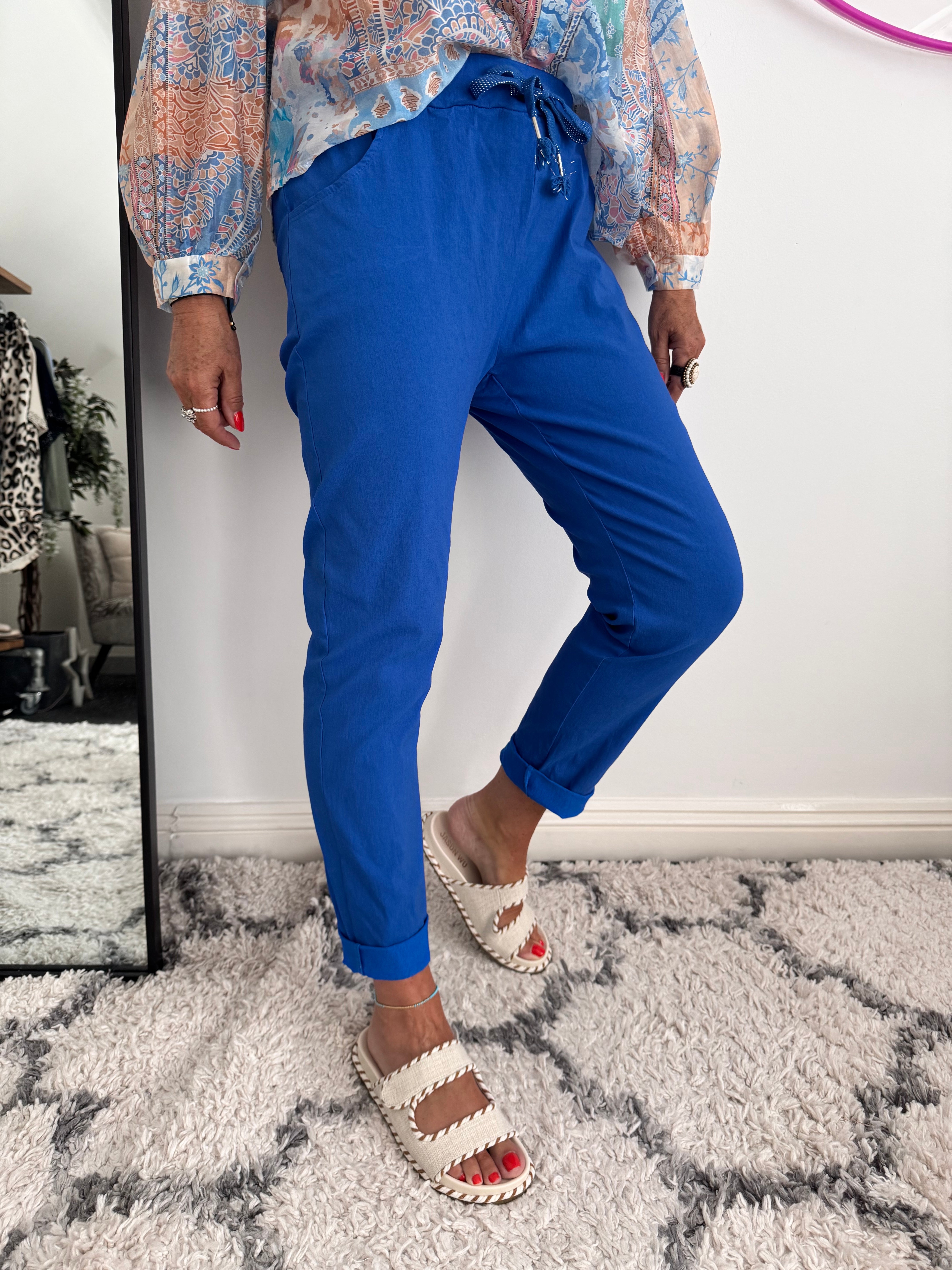 Super Stretch Joggers in Cobalt Blue