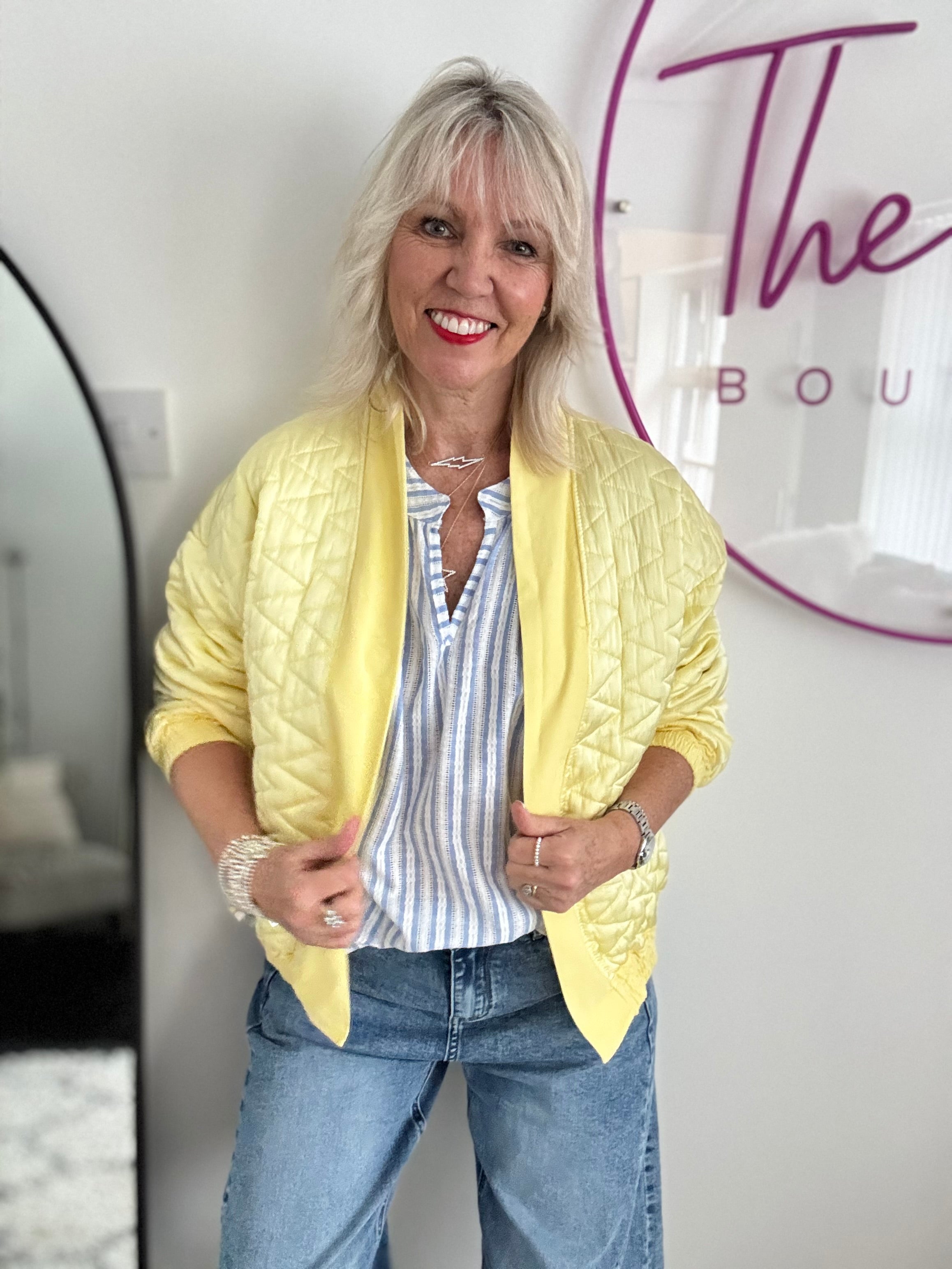 Fresh Cotton Blouse in Blue & White Stripes