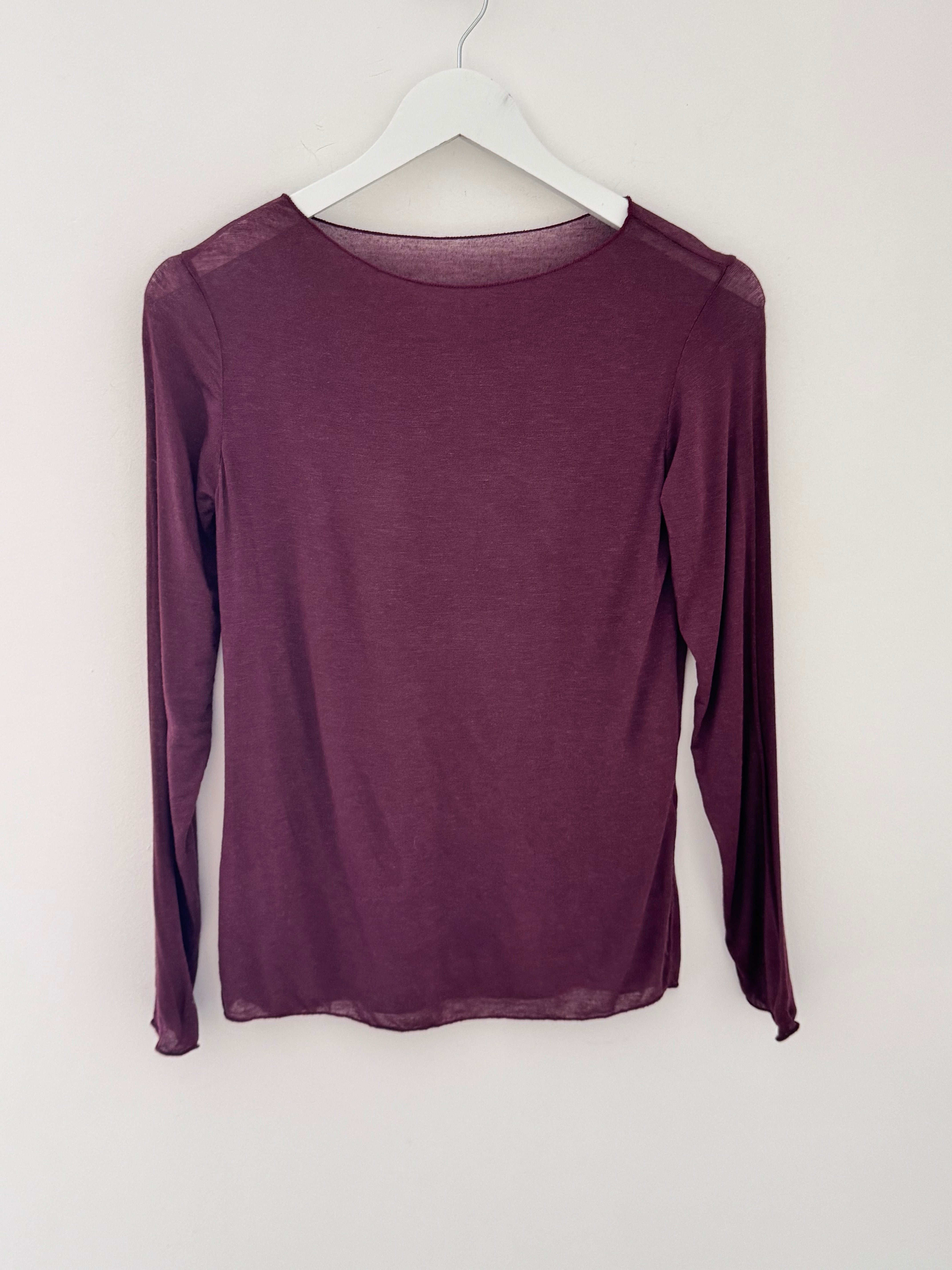 Ultrasoft Cashmere Blend Base Layer in Plum
