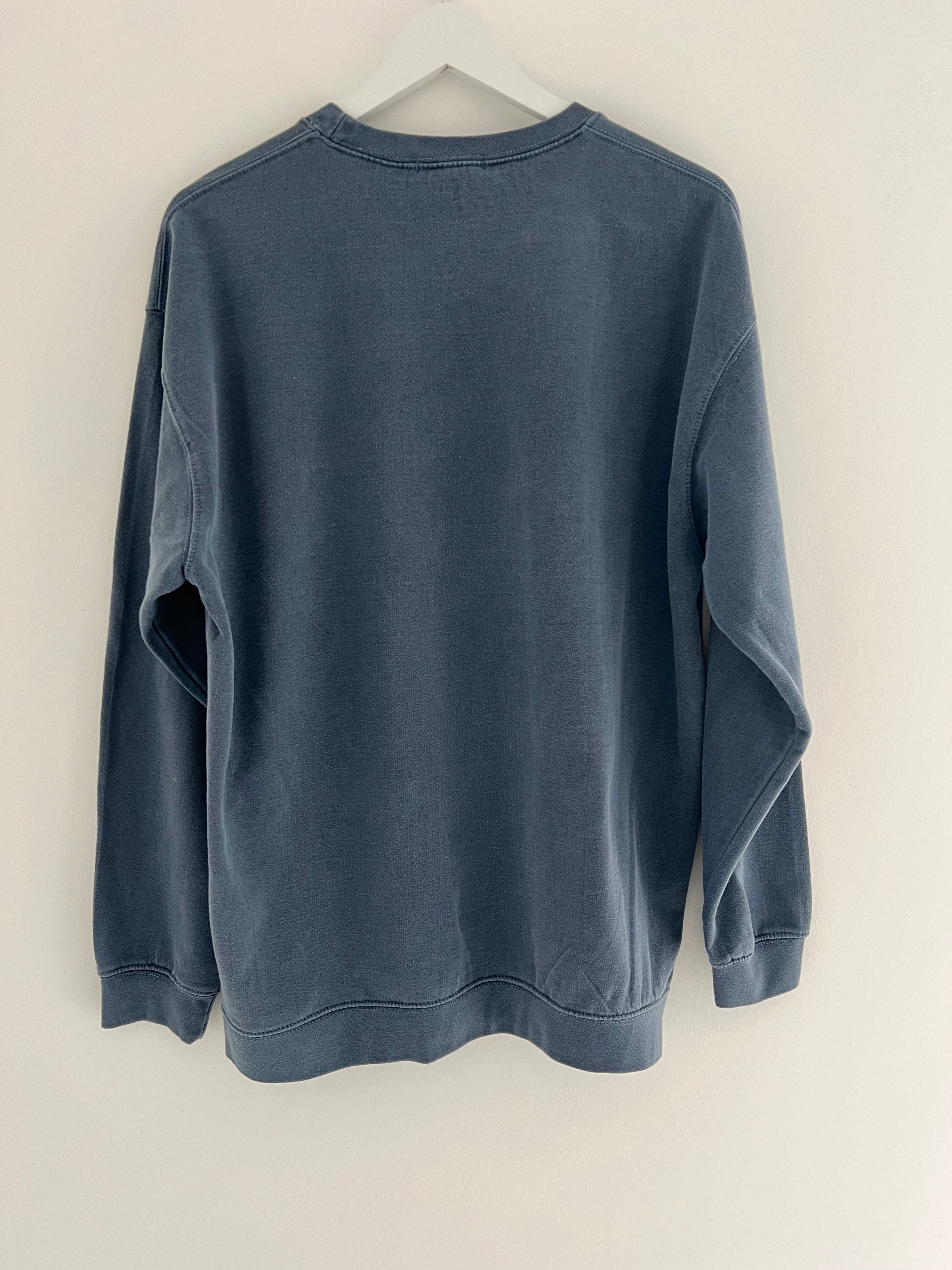 Vintage Wash Paris Sweatshirt in Blue