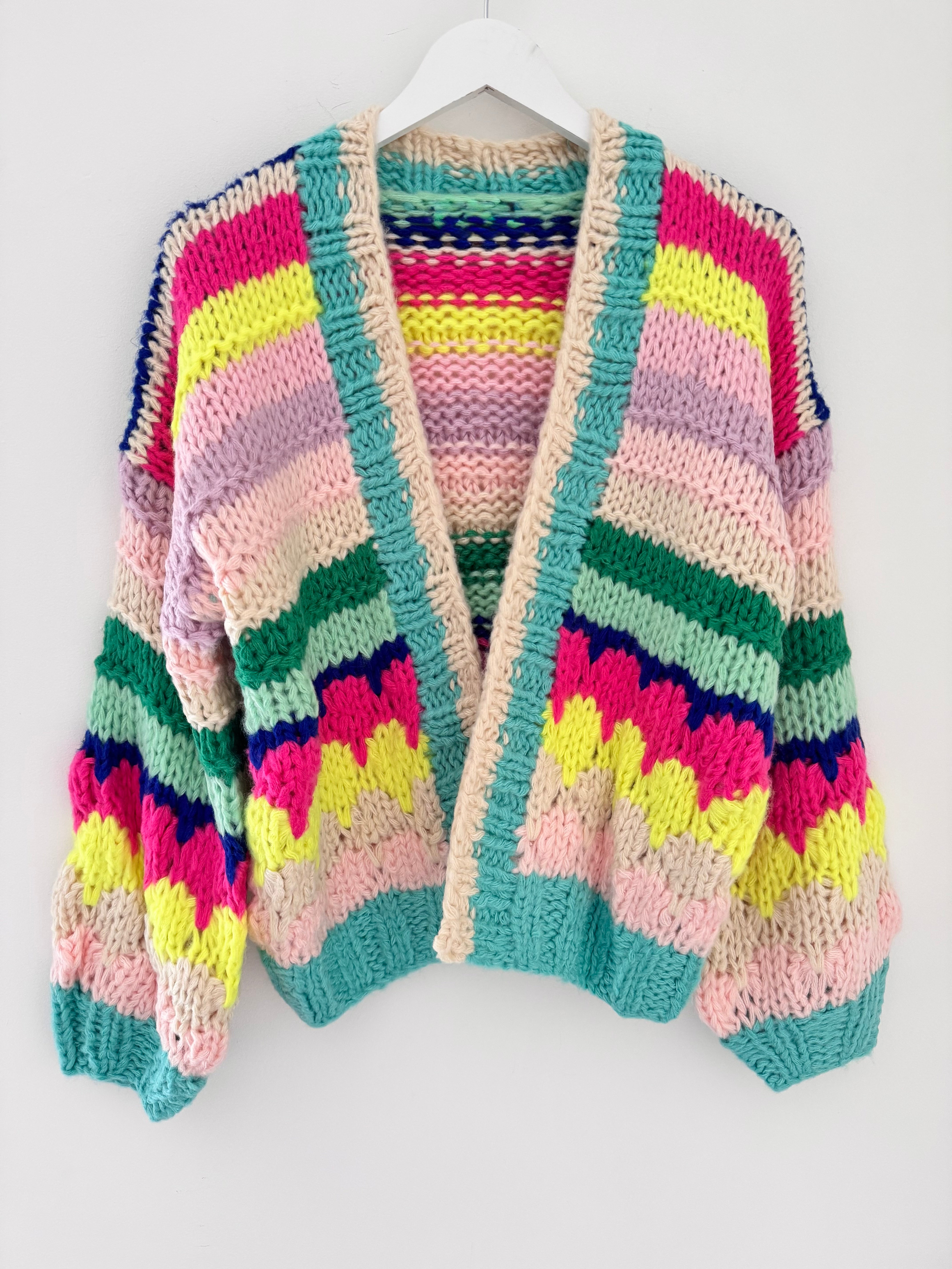 Handknitted Rainbow Cardigan