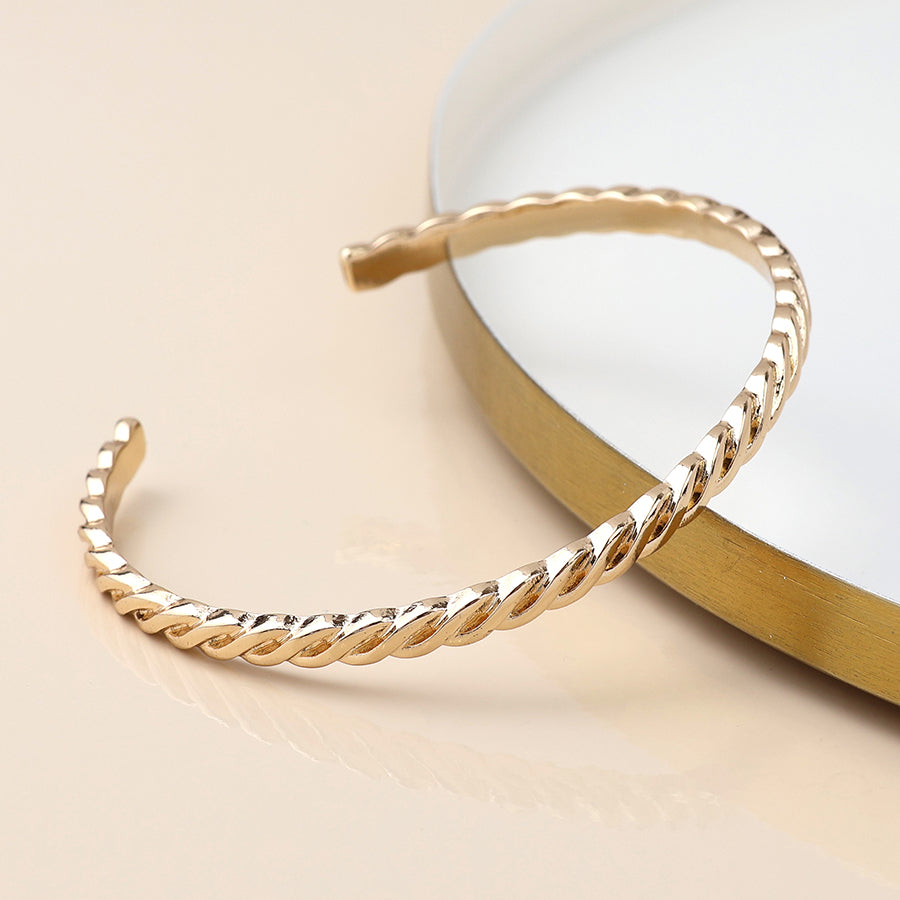 Gold Twist Braid Bangle