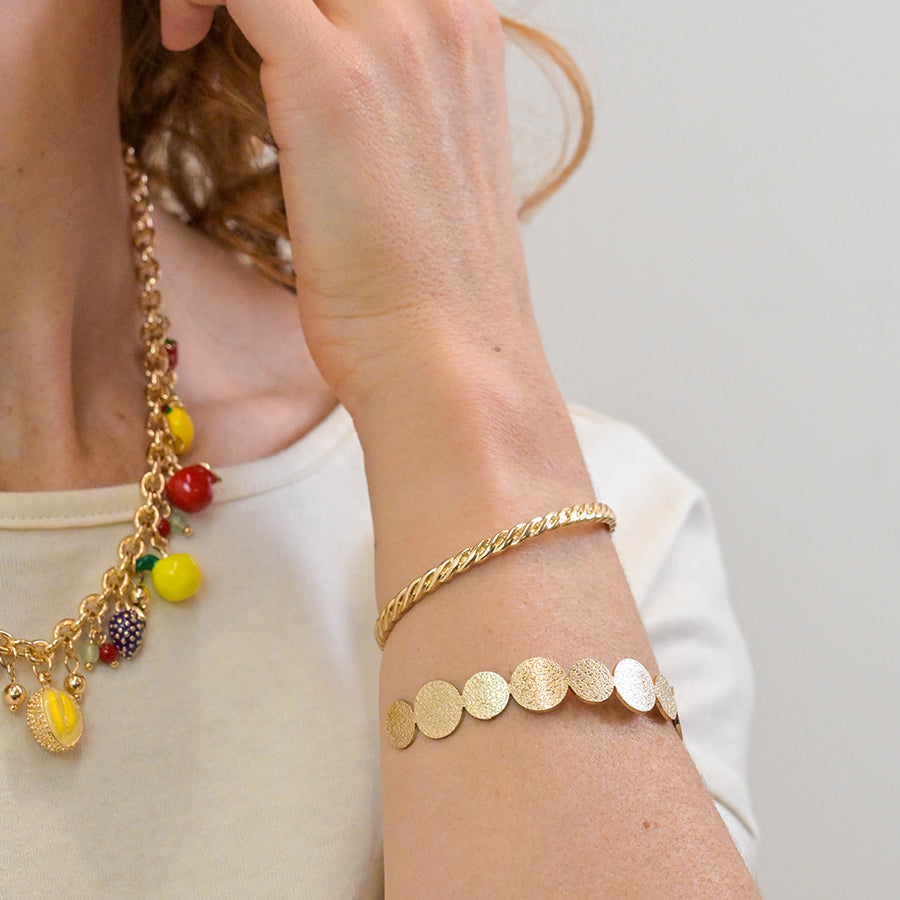 Gold Twist Braid Bangle