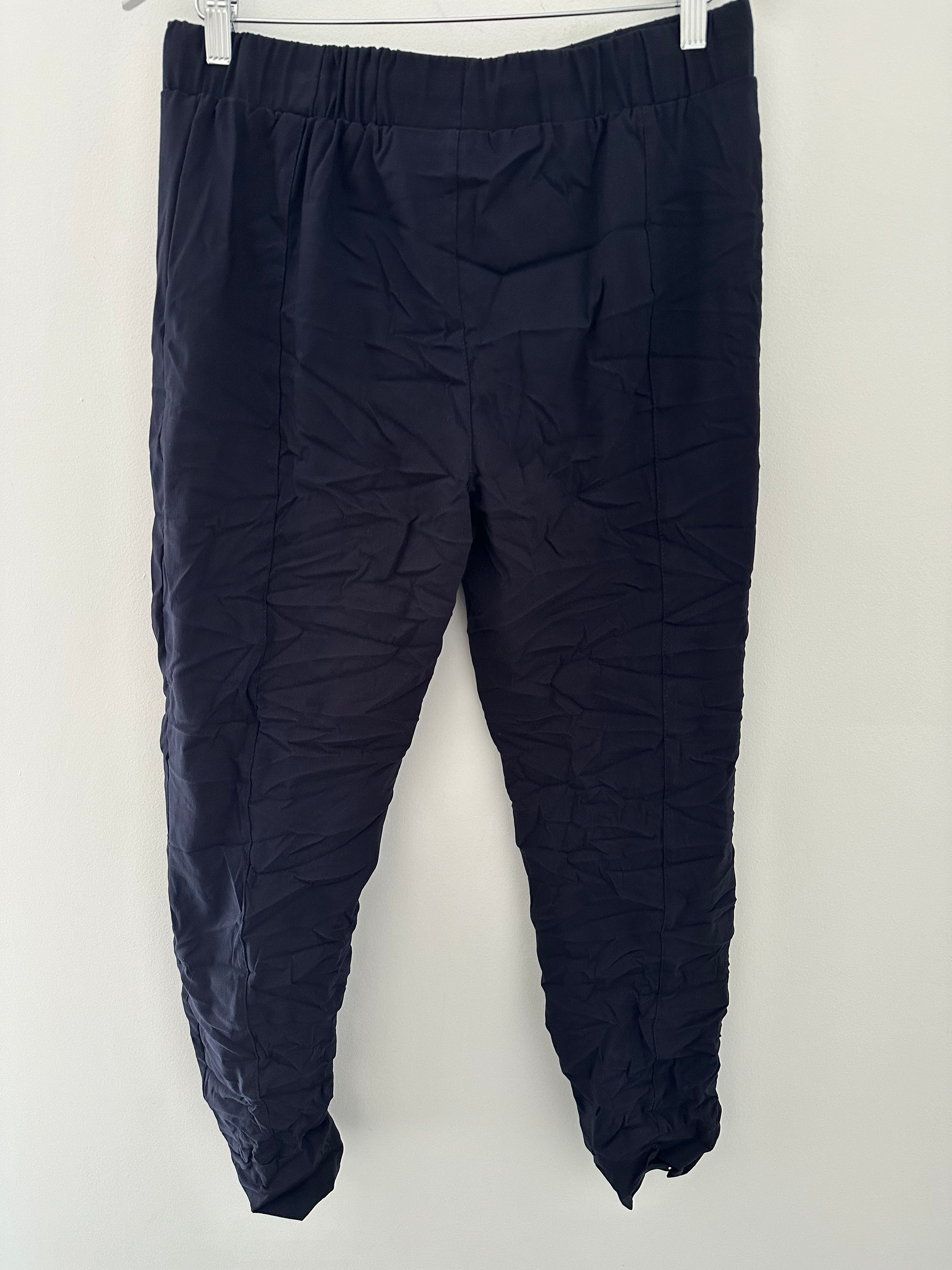 Crinkle Joggers with Pockets in Ink