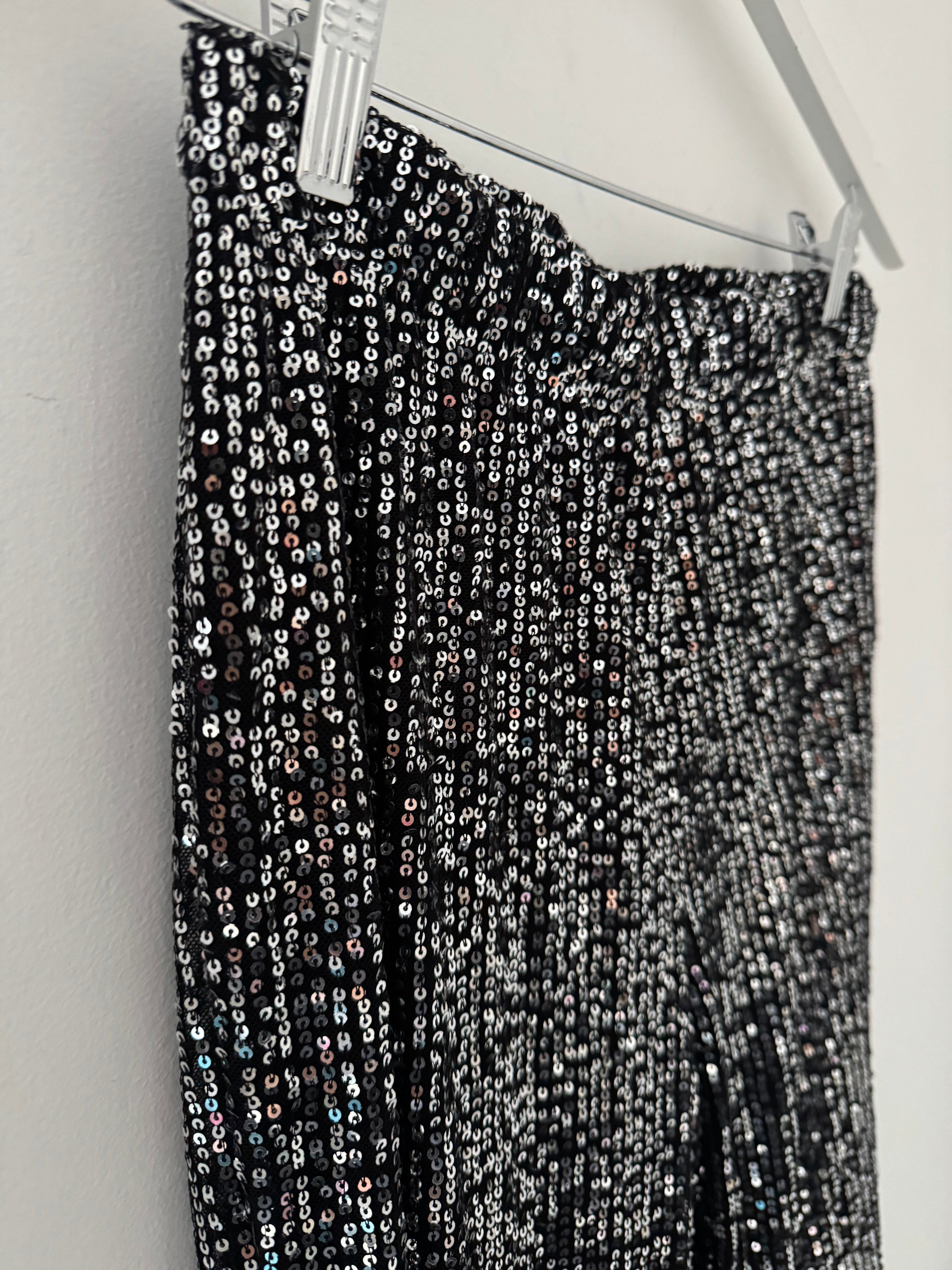 Slim Fit Sequin Trousers