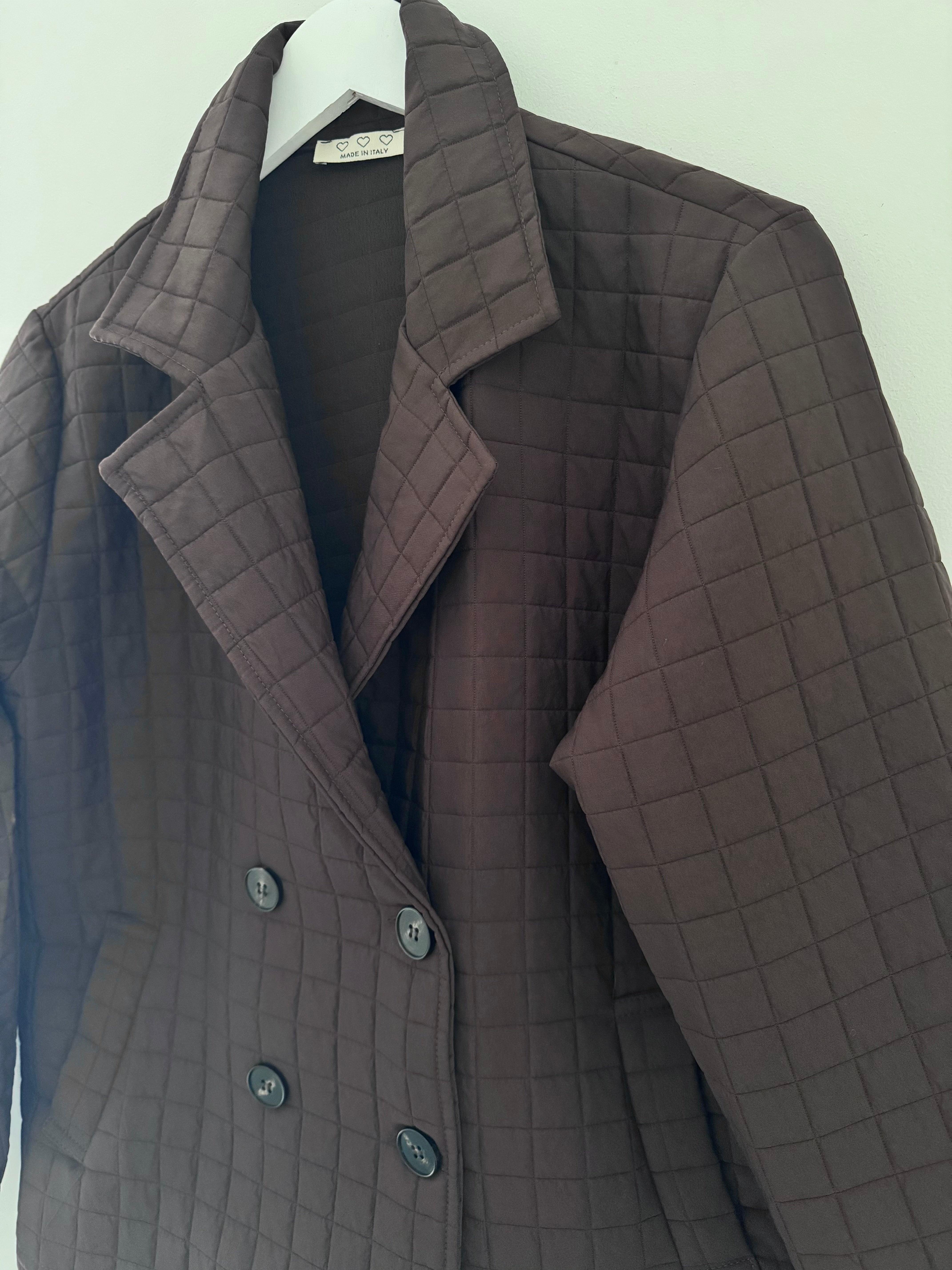 Luxe Quilted Jacket in Chocolate