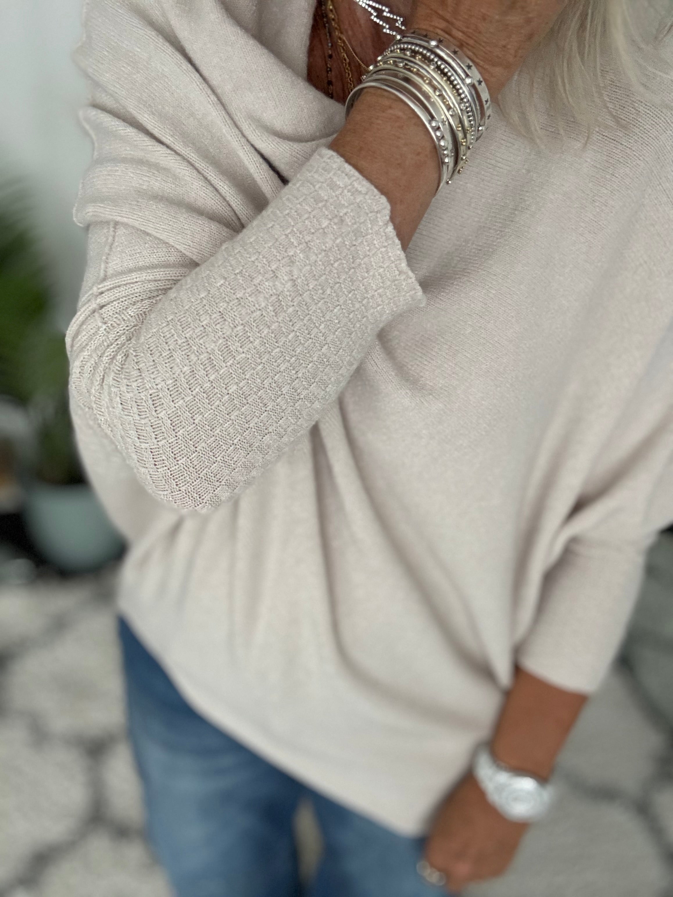 Cowl Neck Asymmetric Jumper in Ecru